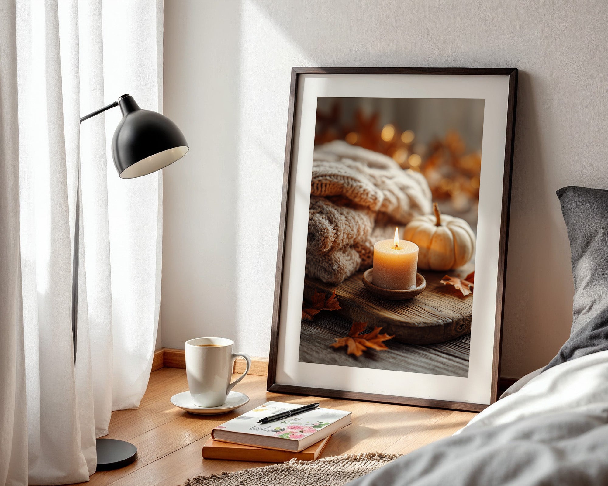 Kuscheldecke Kerze Herbstlich Warm