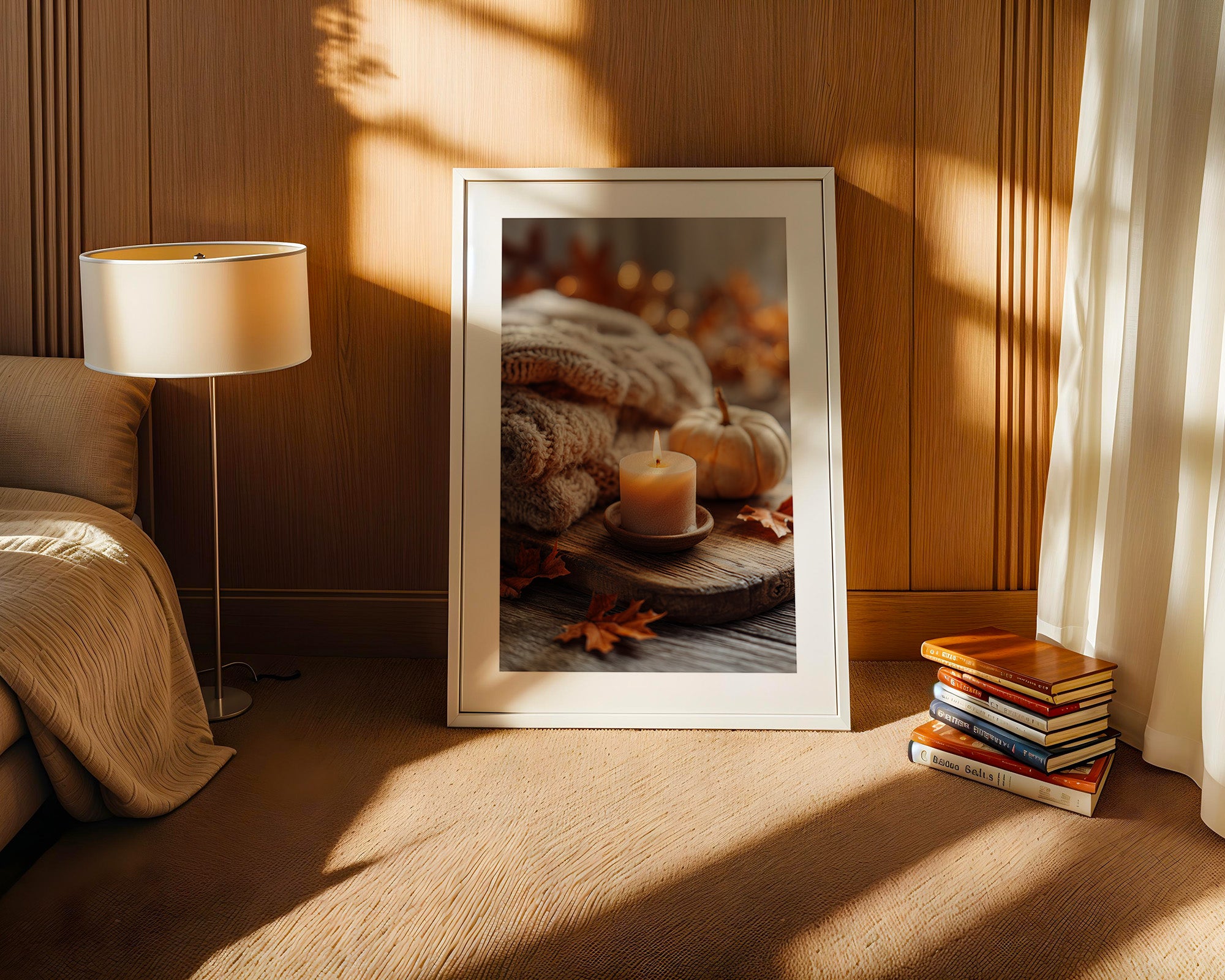 Kuscheldecke Kerze Herbstlich Warm