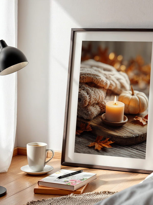 Kuscheldecke Kerze Herbstlich Warm