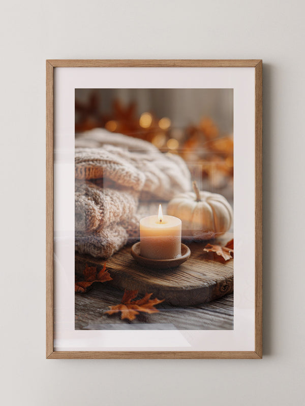 Kuscheldecke Kerze Herbstlich Warm
