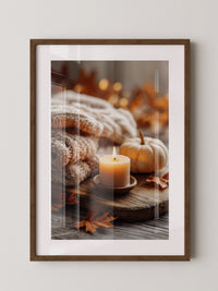 Kuscheldecke Kerze Herbstlich Warm