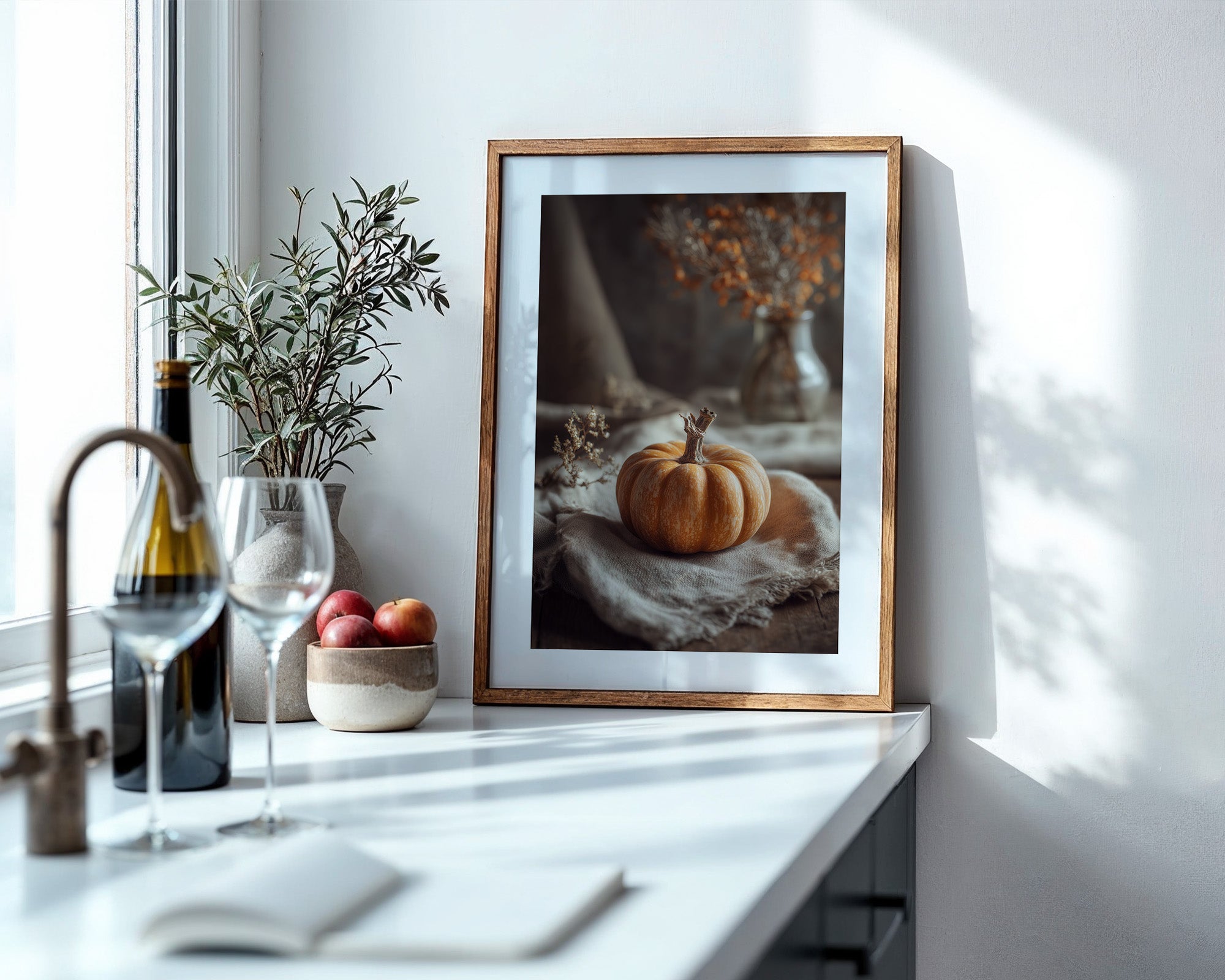 Kürbis Herbst Vintage Stillleben