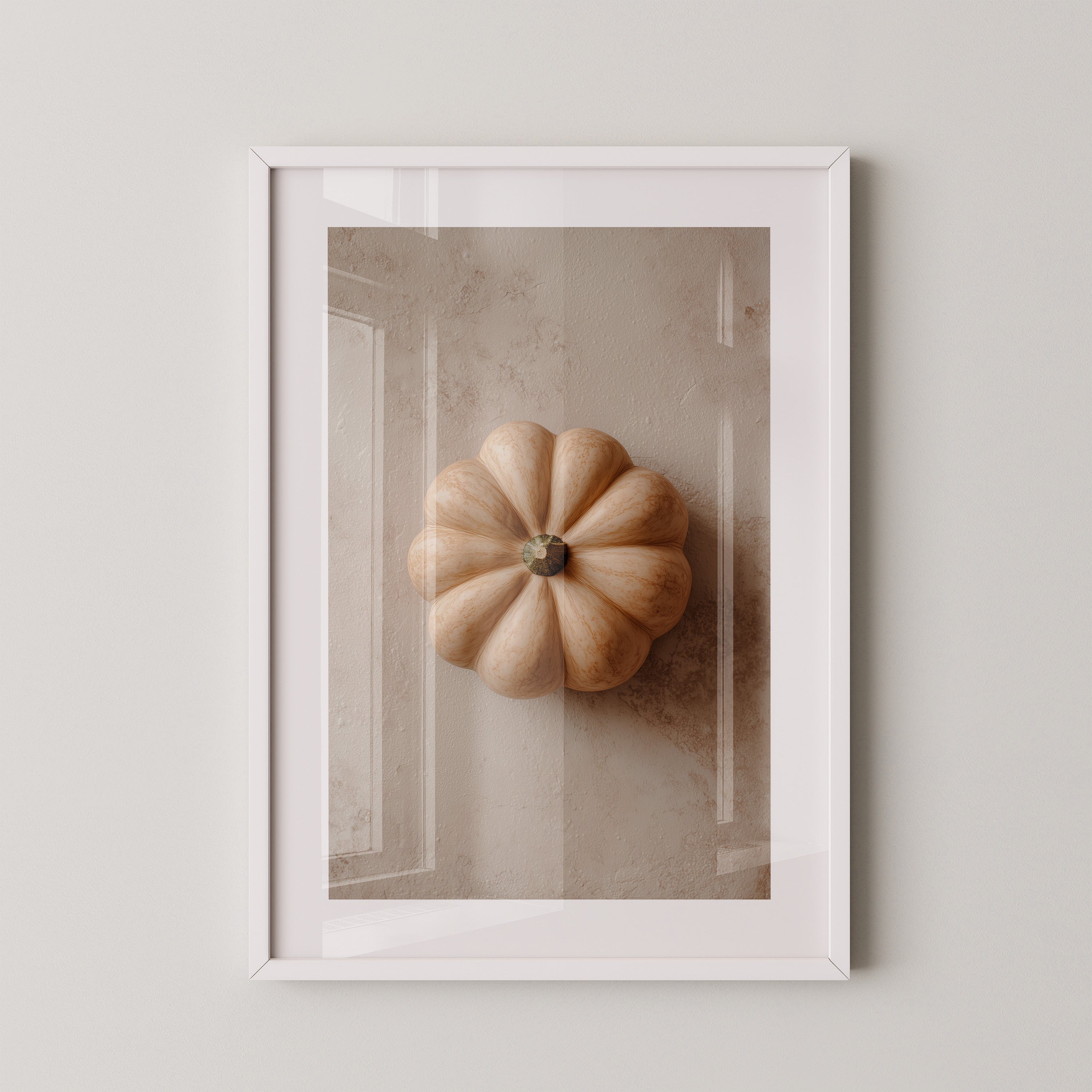 Kürbis Draufsicht Minimalistisch