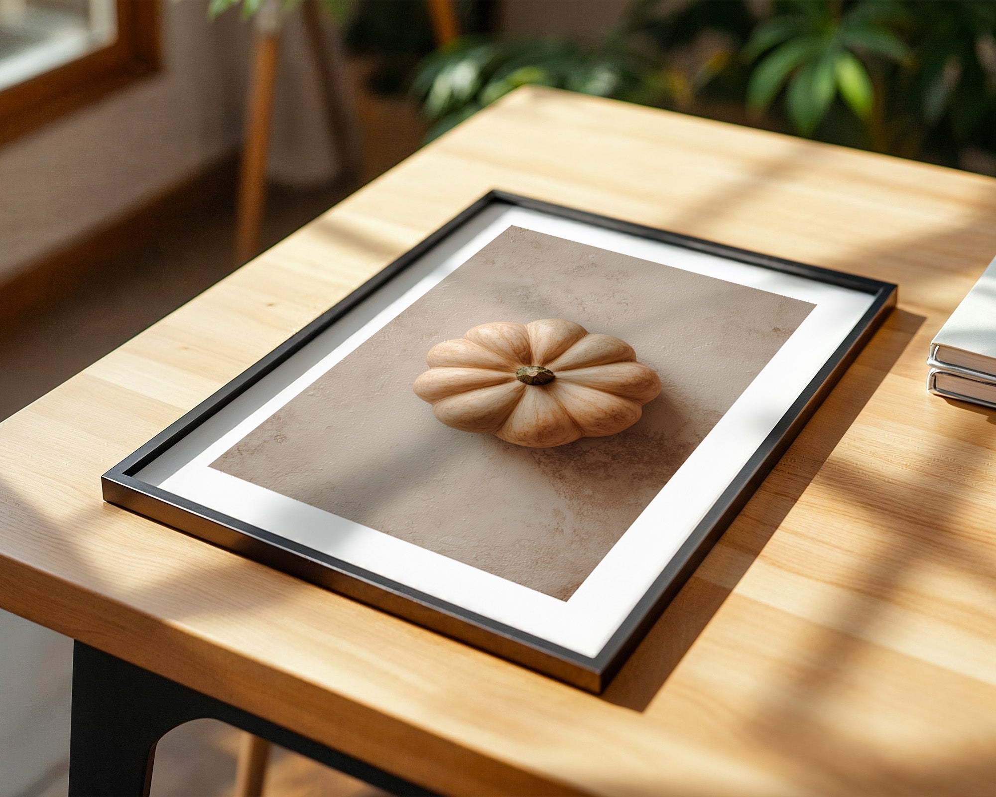 Kürbis Draufsicht Minimalistisch