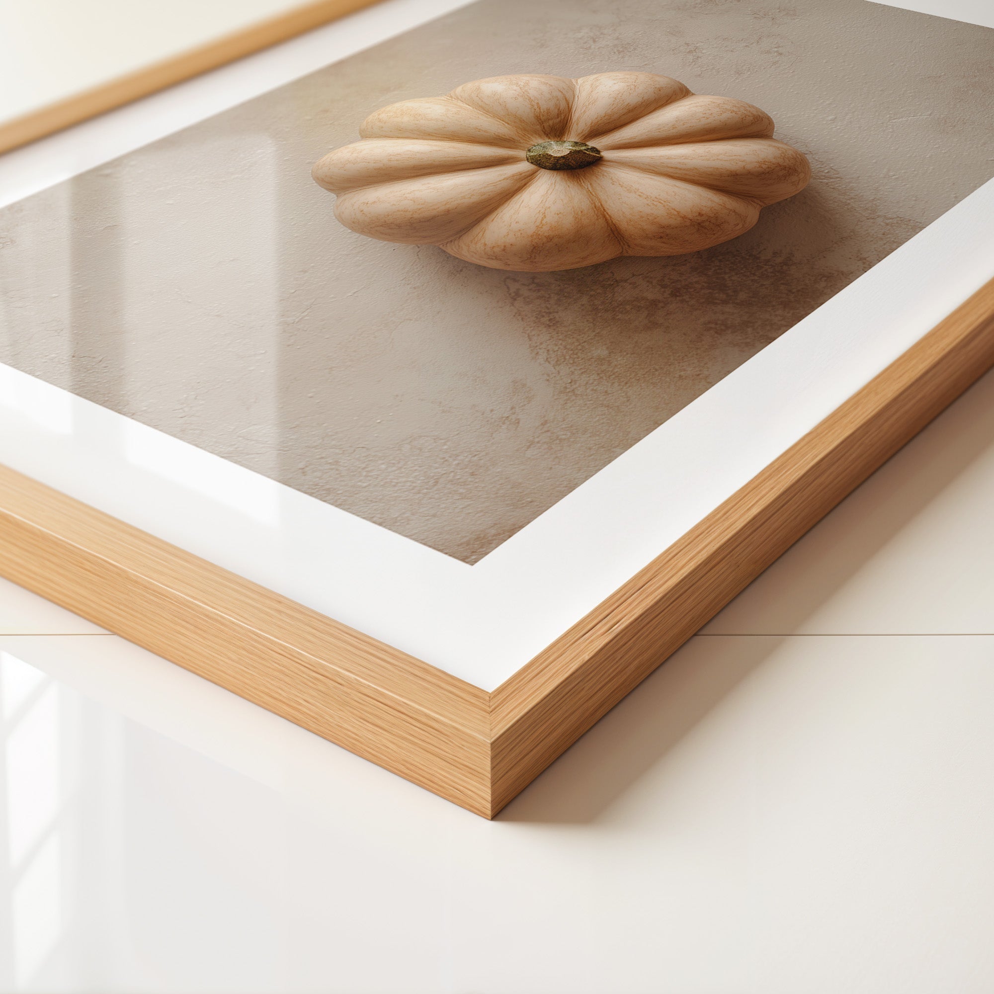 Kürbis Draufsicht Minimalistisch