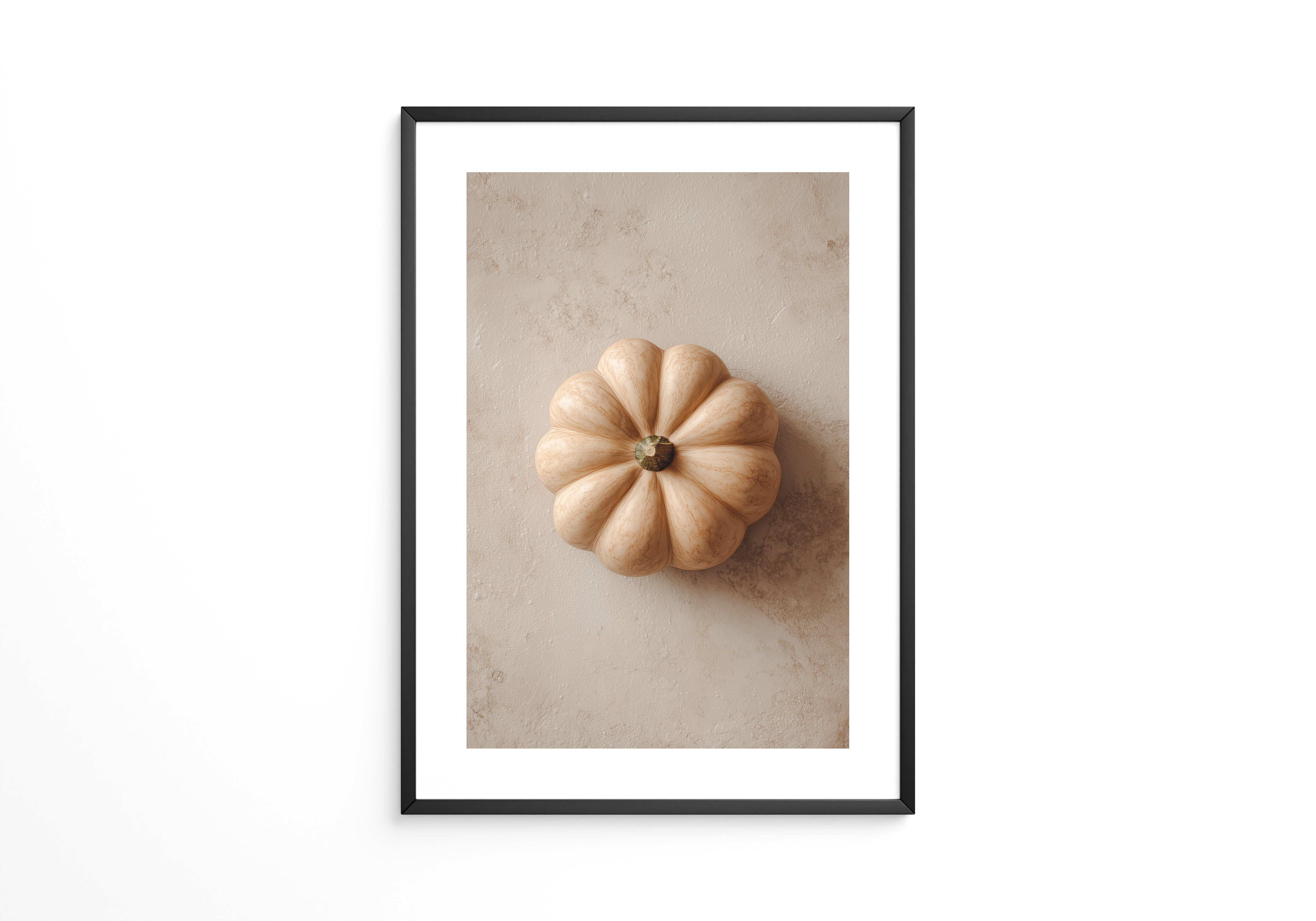 Kürbis Draufsicht Minimalistisch