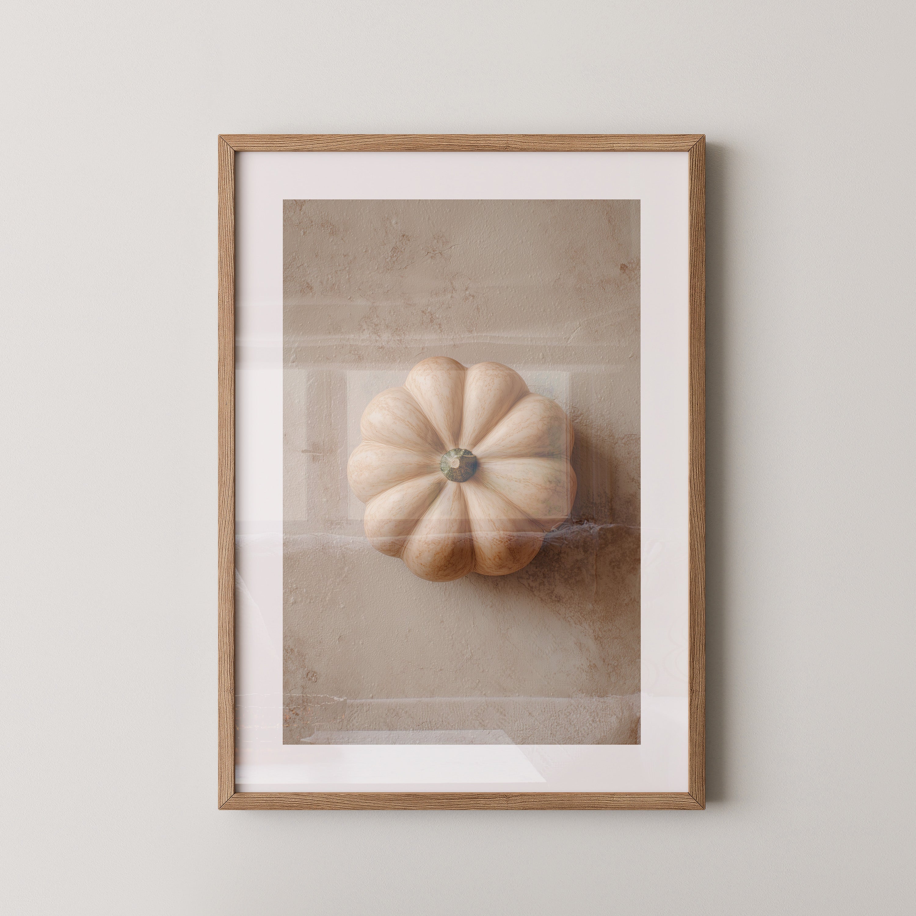 Kürbis Draufsicht Minimalistisch