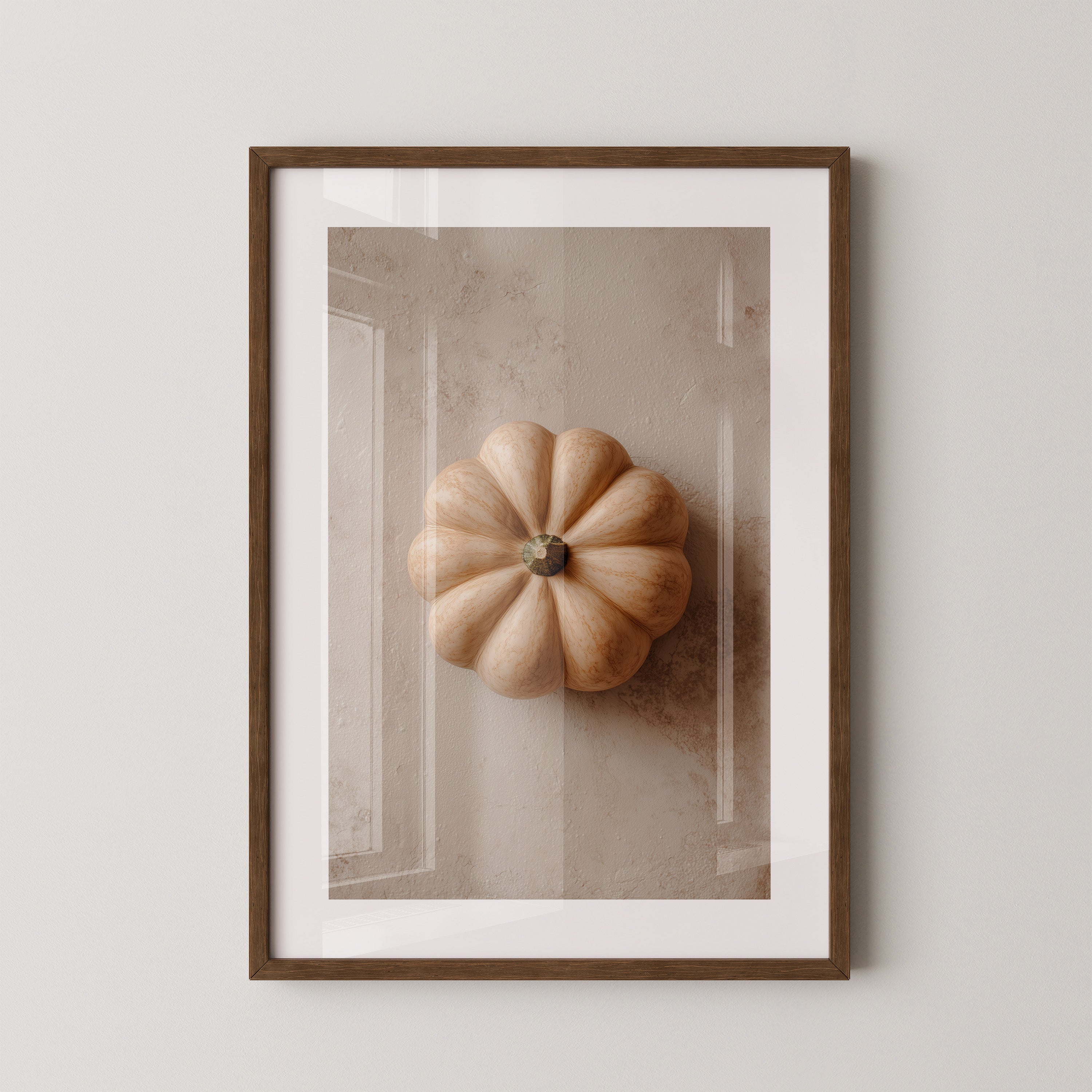 Kürbis Draufsicht Minimalistisch