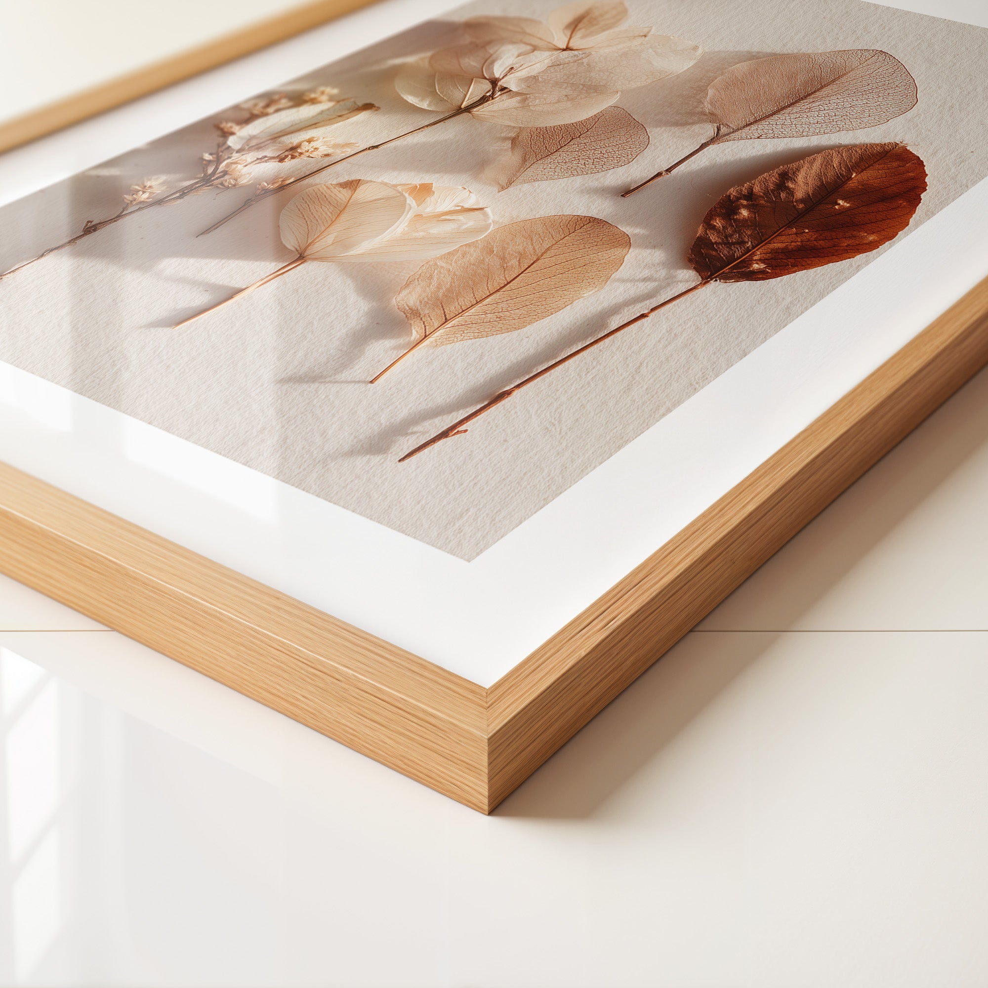 Getrocknete Blätter sanfte Töne