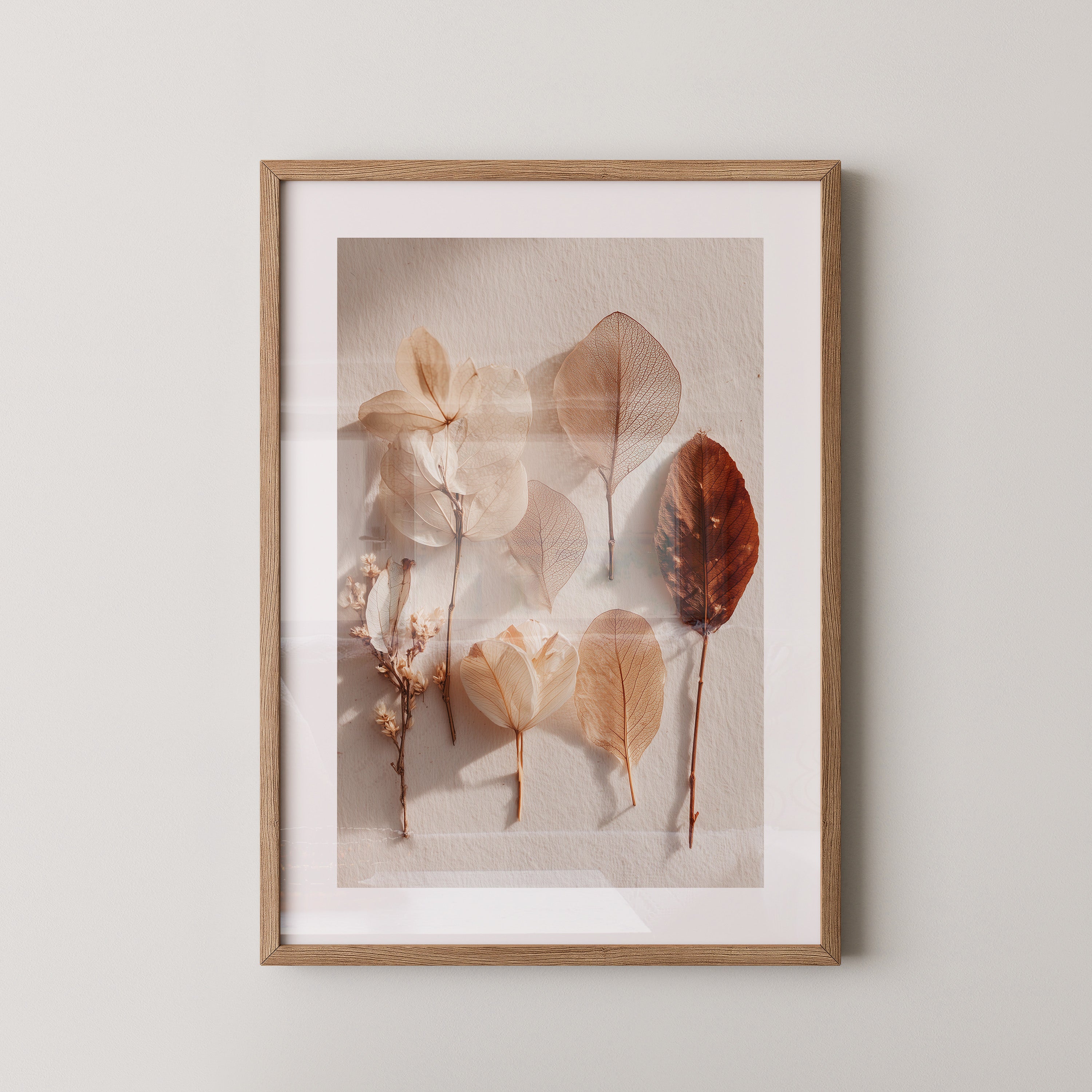 Getrocknete Blätter sanfte Töne