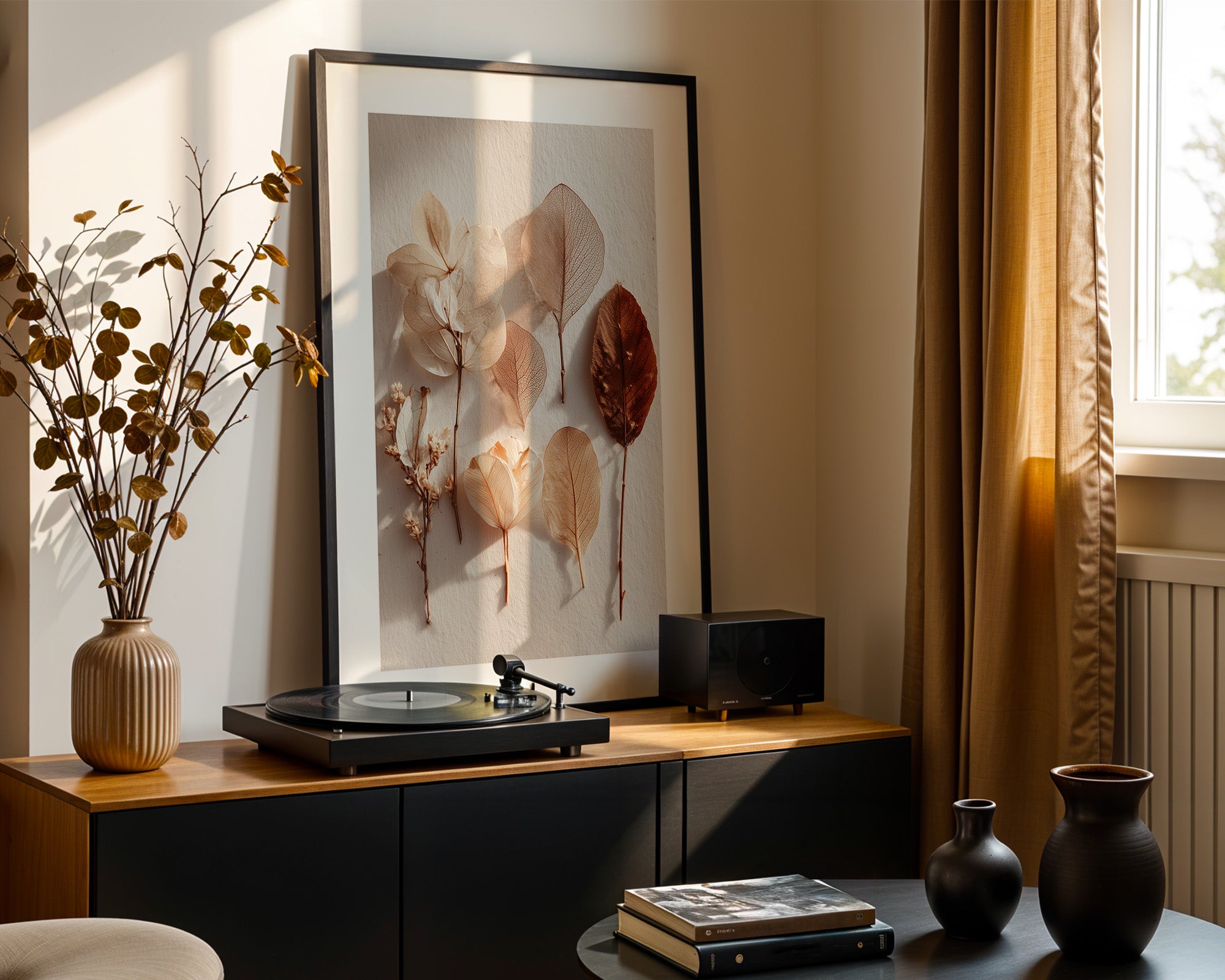 Getrocknete Blätter sanfte Töne