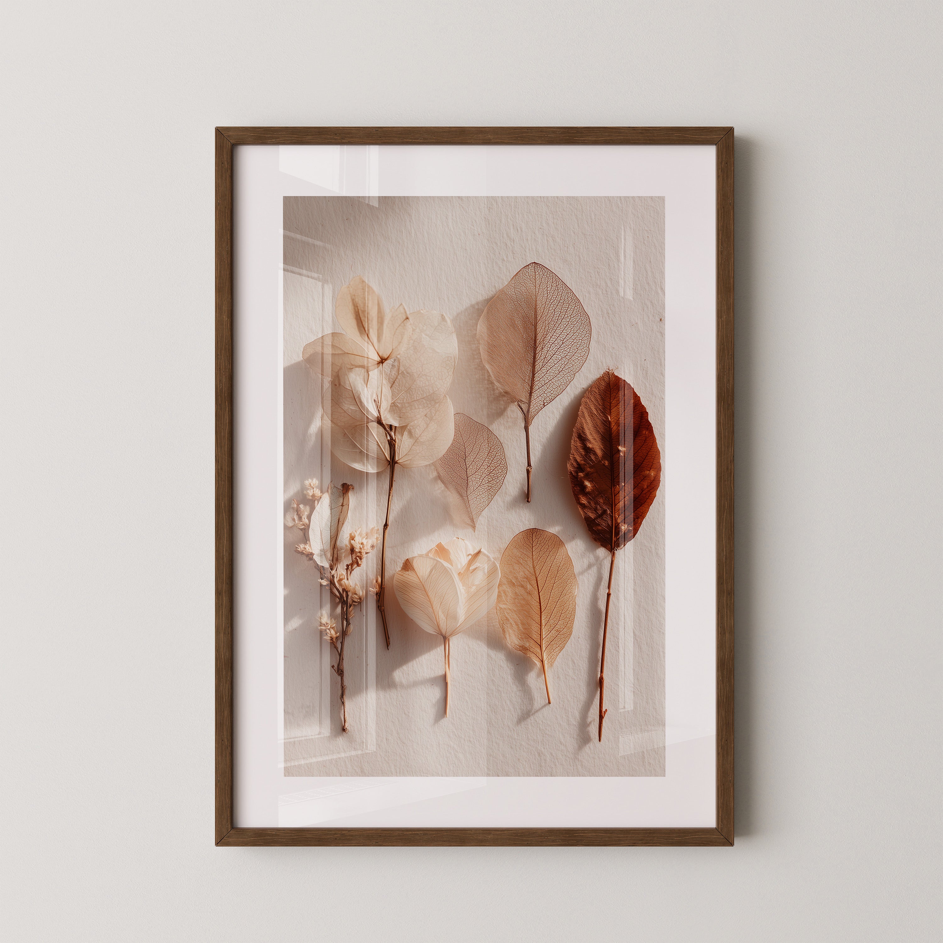 Getrocknete Blätter sanfte Töne