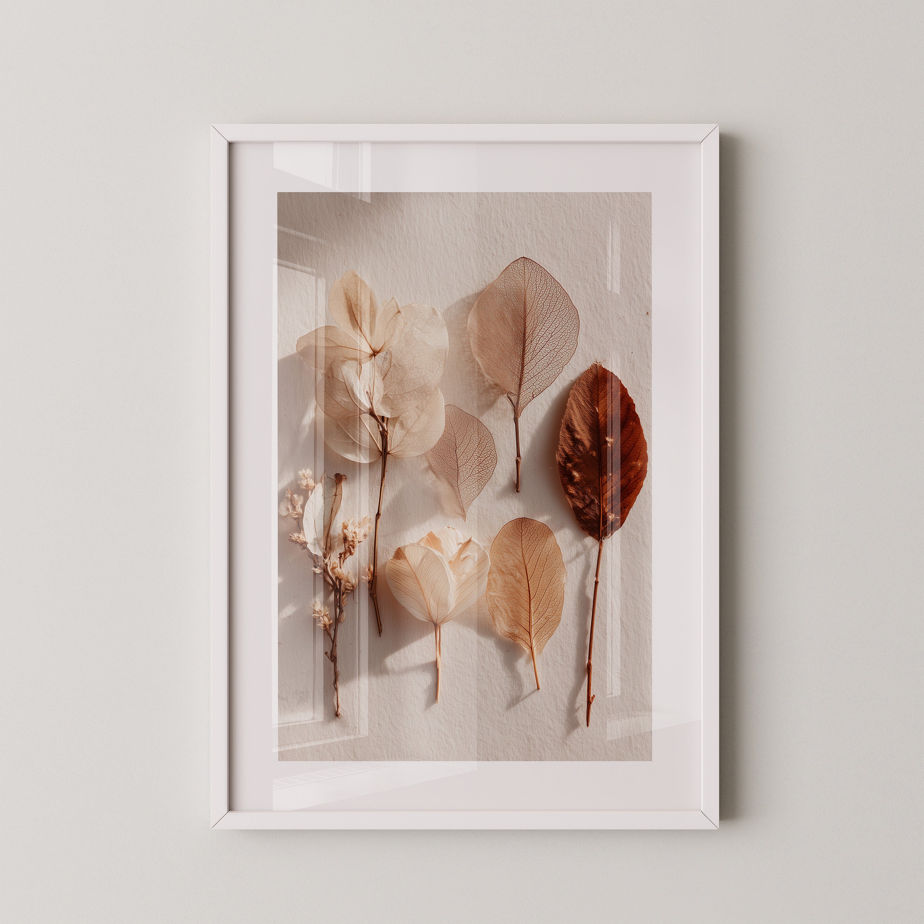 Getrocknete Blätter sanfte Töne