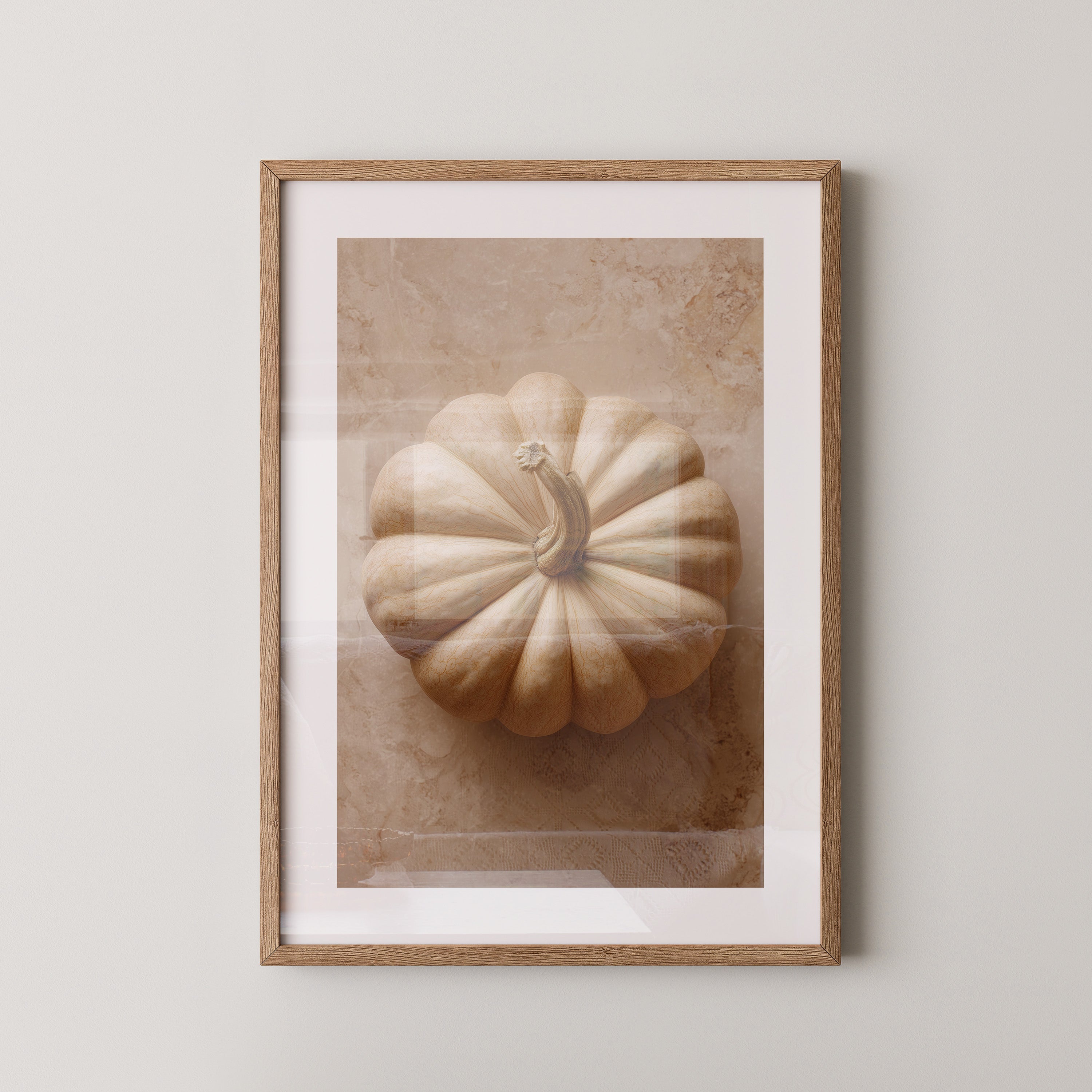 Kürbis beige Draufsicht