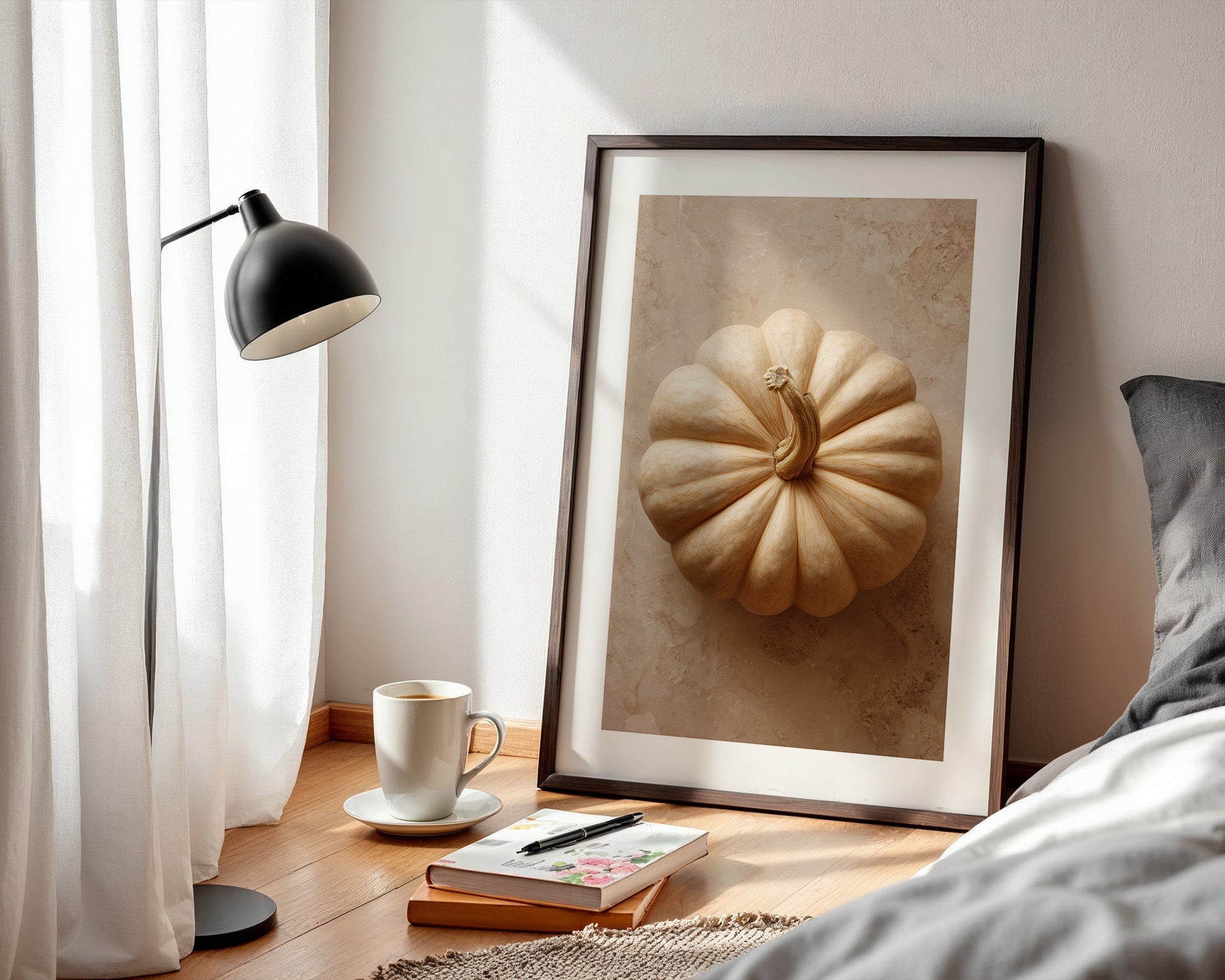 Kürbis beige Draufsicht