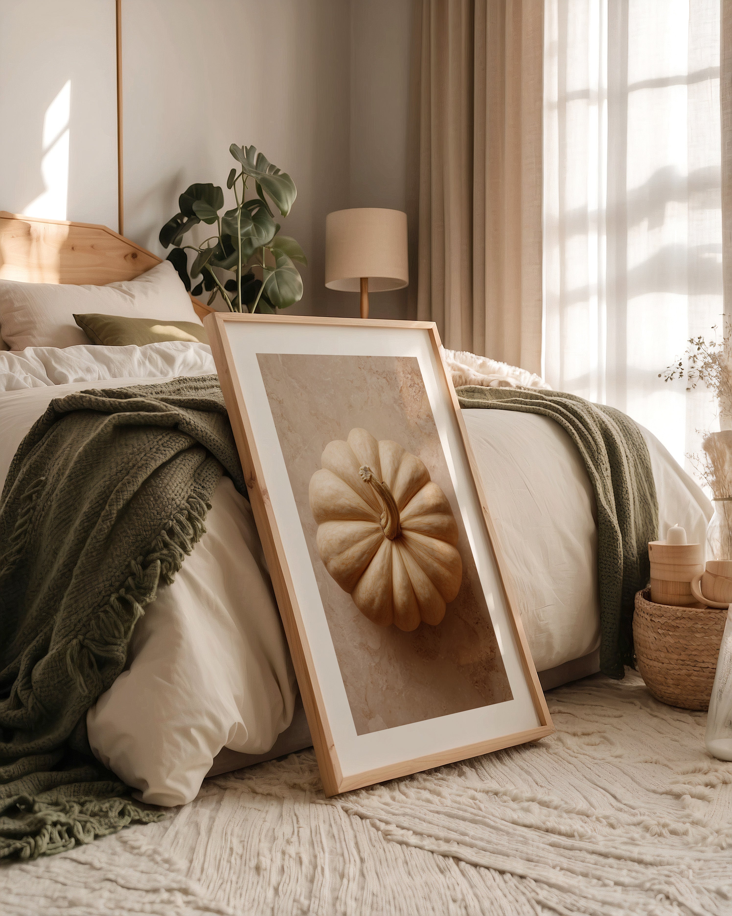 Kürbis beige Draufsicht