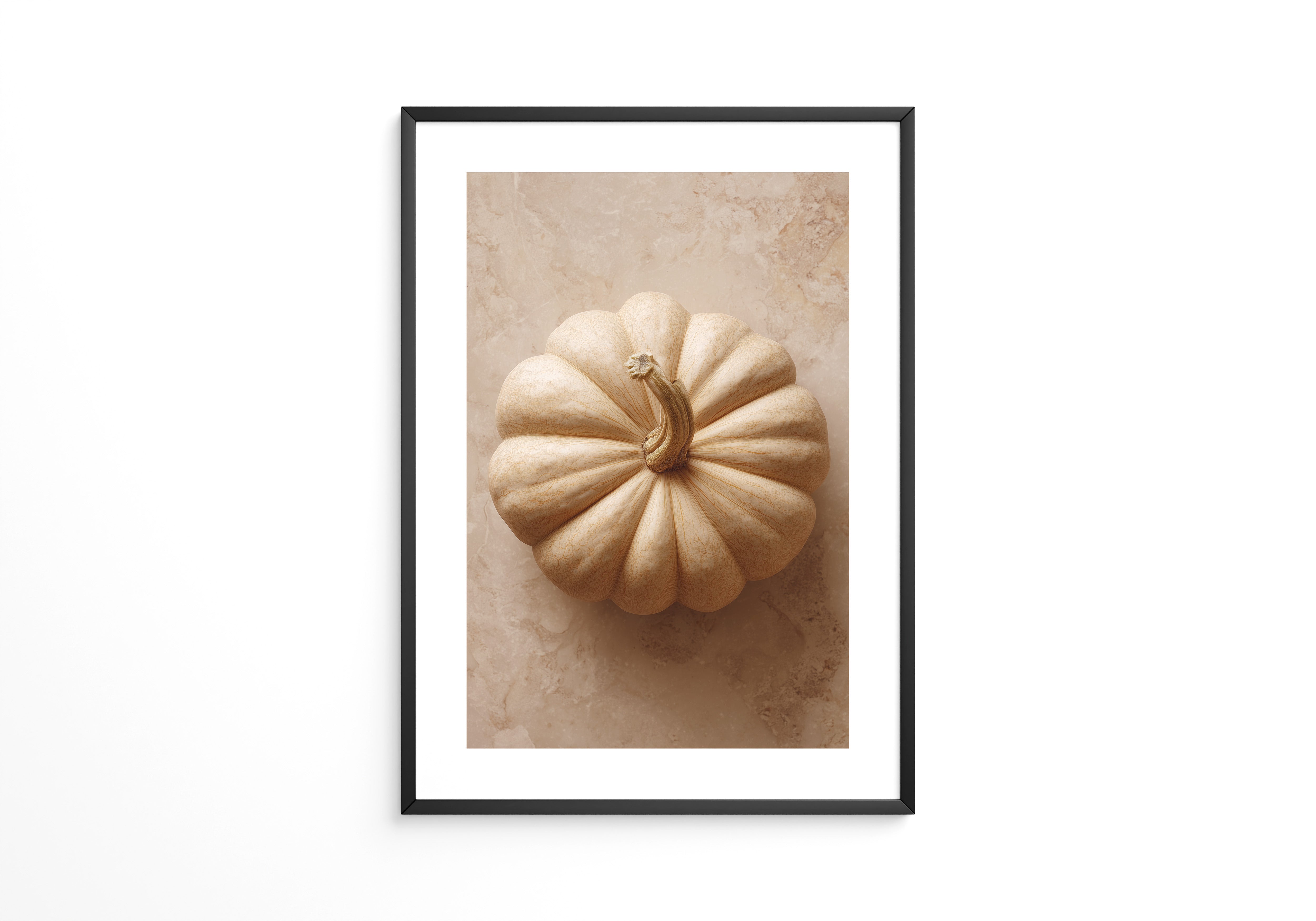 Kürbis beige Draufsicht