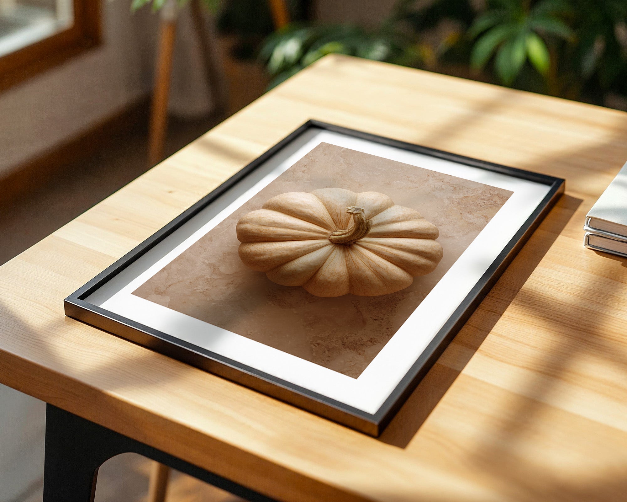 Kürbis beige Draufsicht