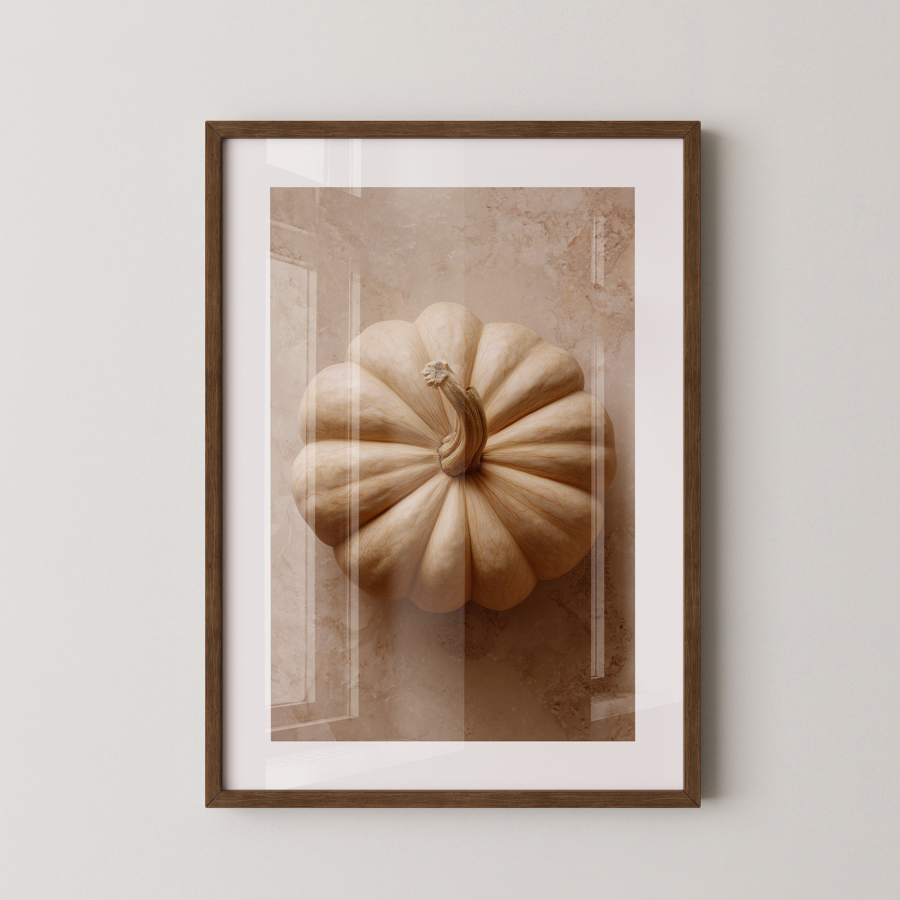 Kürbis beige Draufsicht