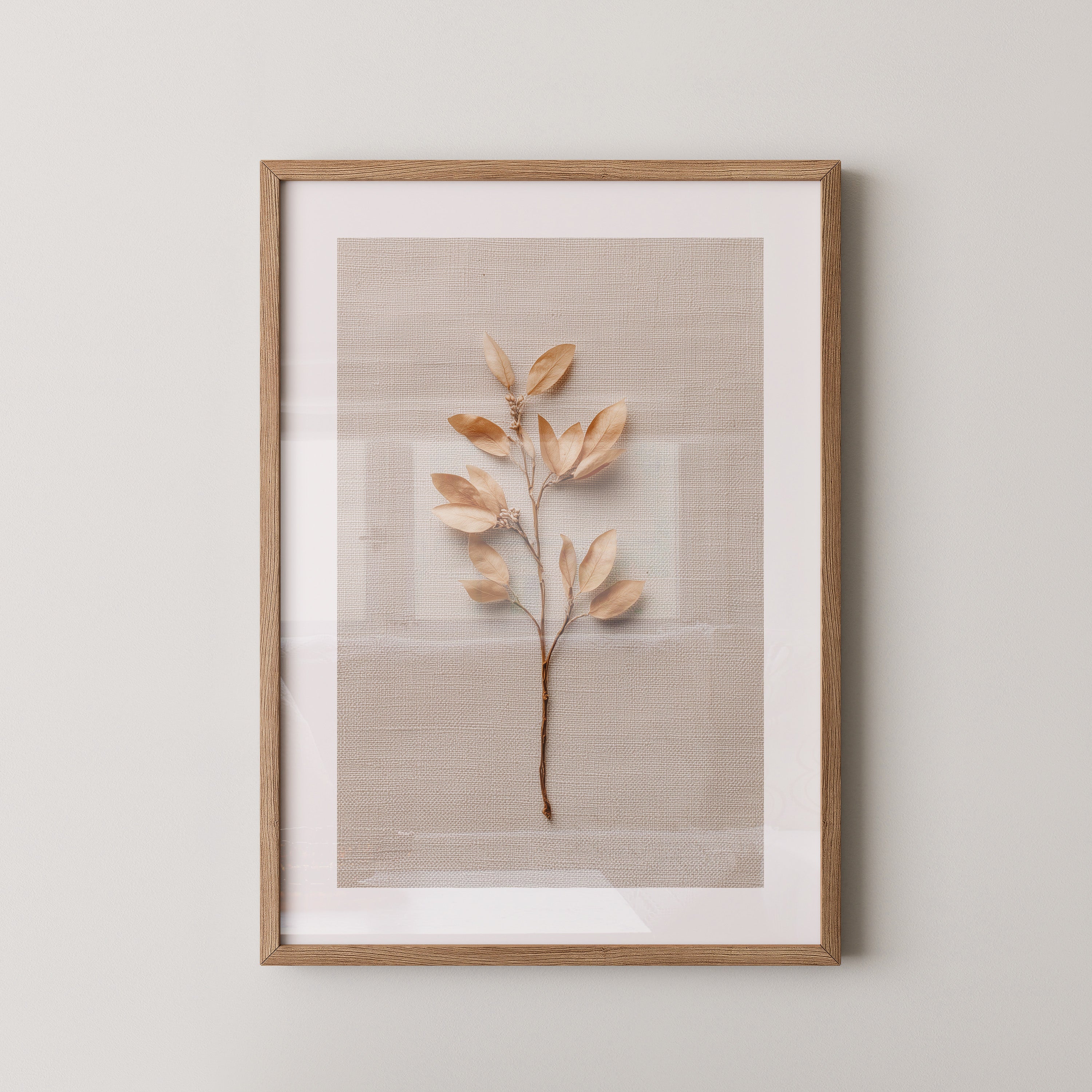 Goldene Blätter Beige Hintergrund