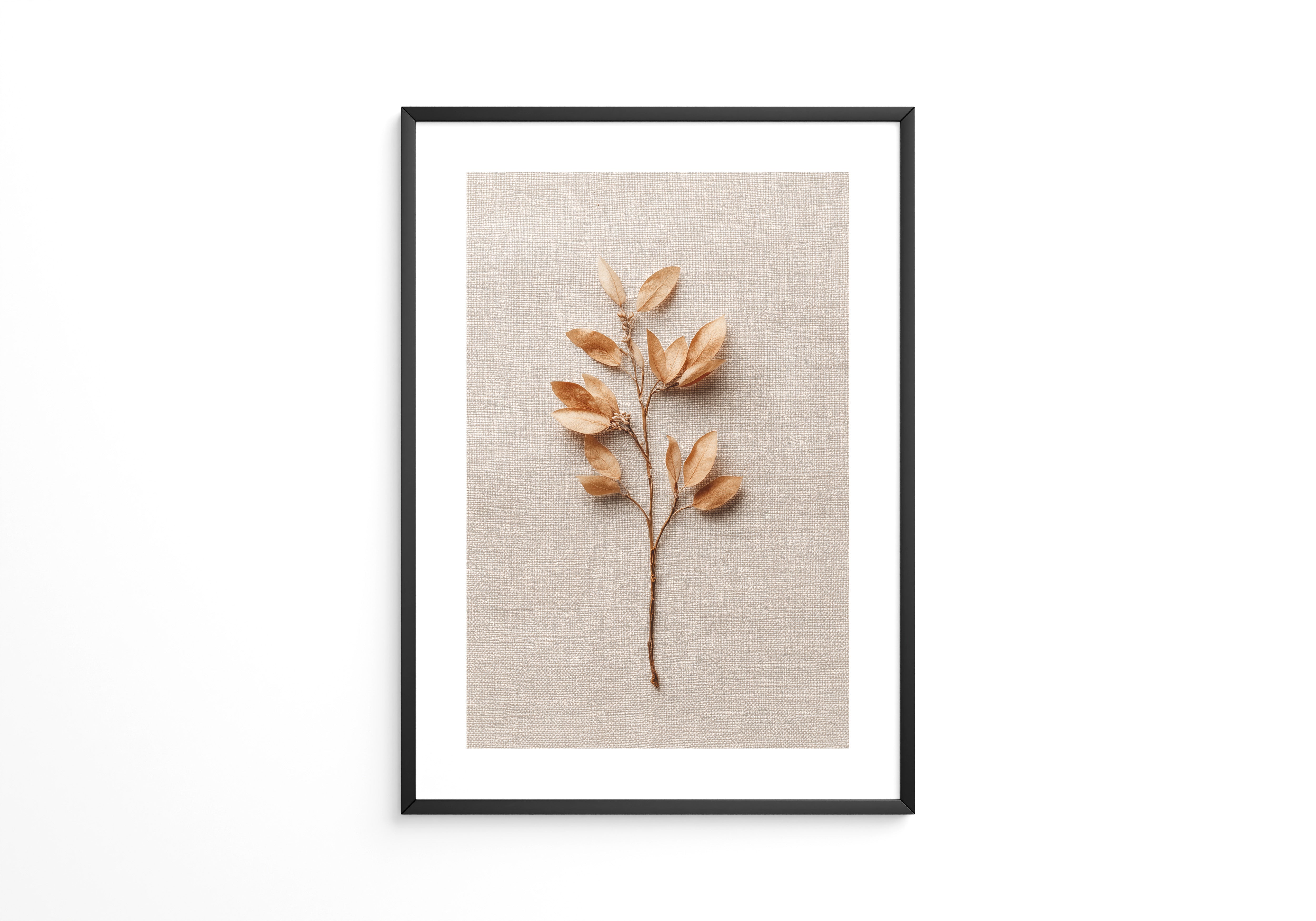 Goldene Blätter Beige Hintergrund