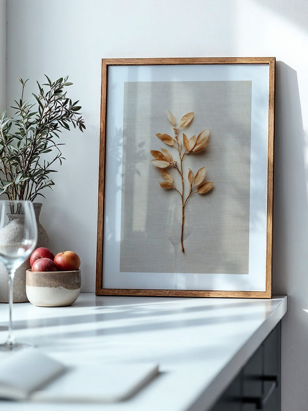 Goldene Blätter Beige Hintergrund