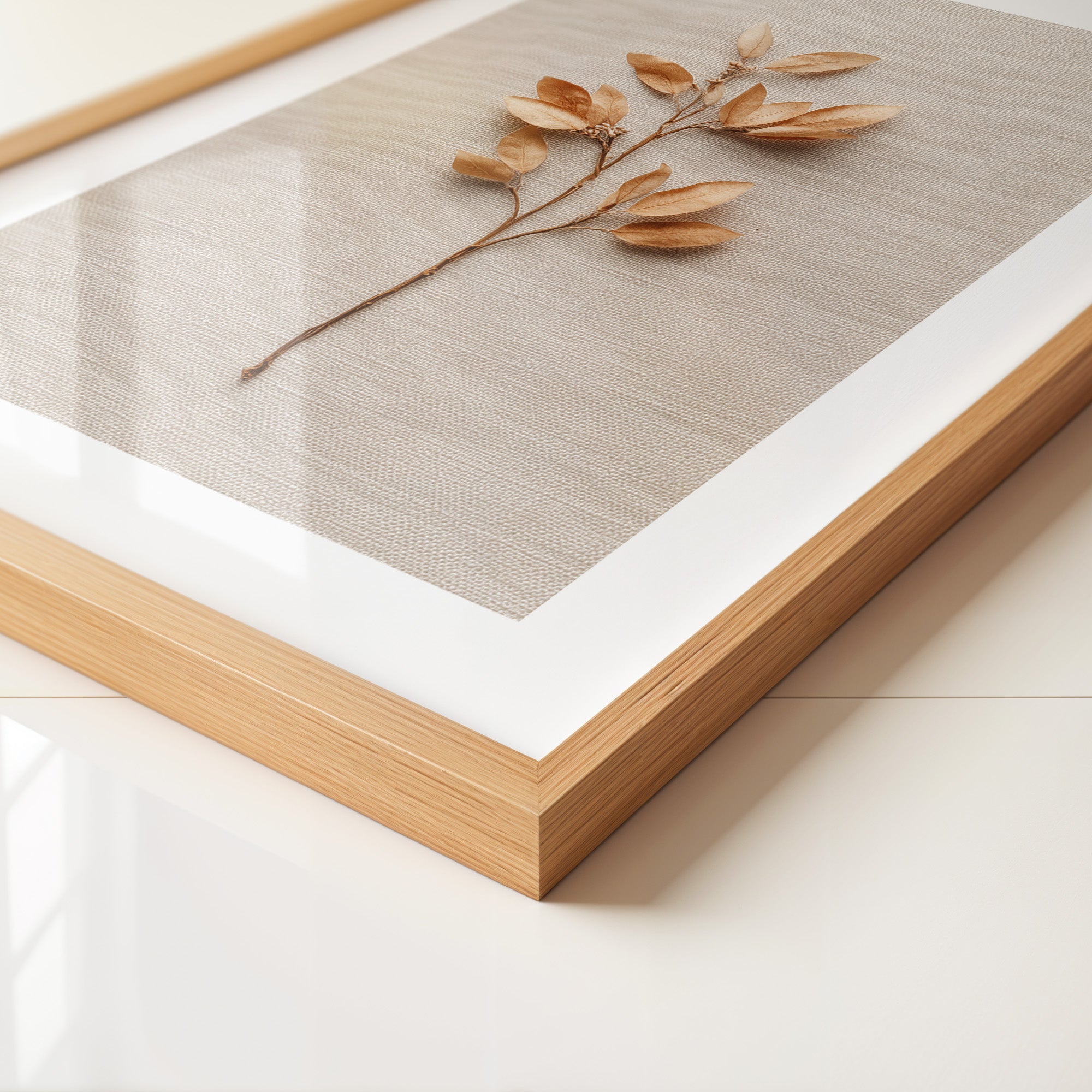 Goldene Blätter Beige Hintergrund