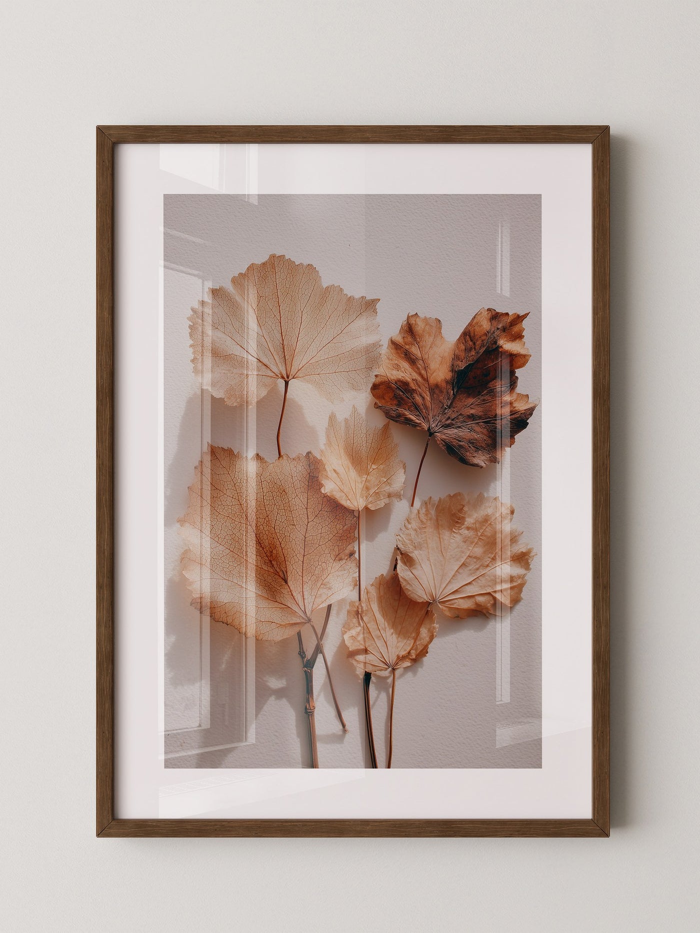 Herbstblätter filigran beige
