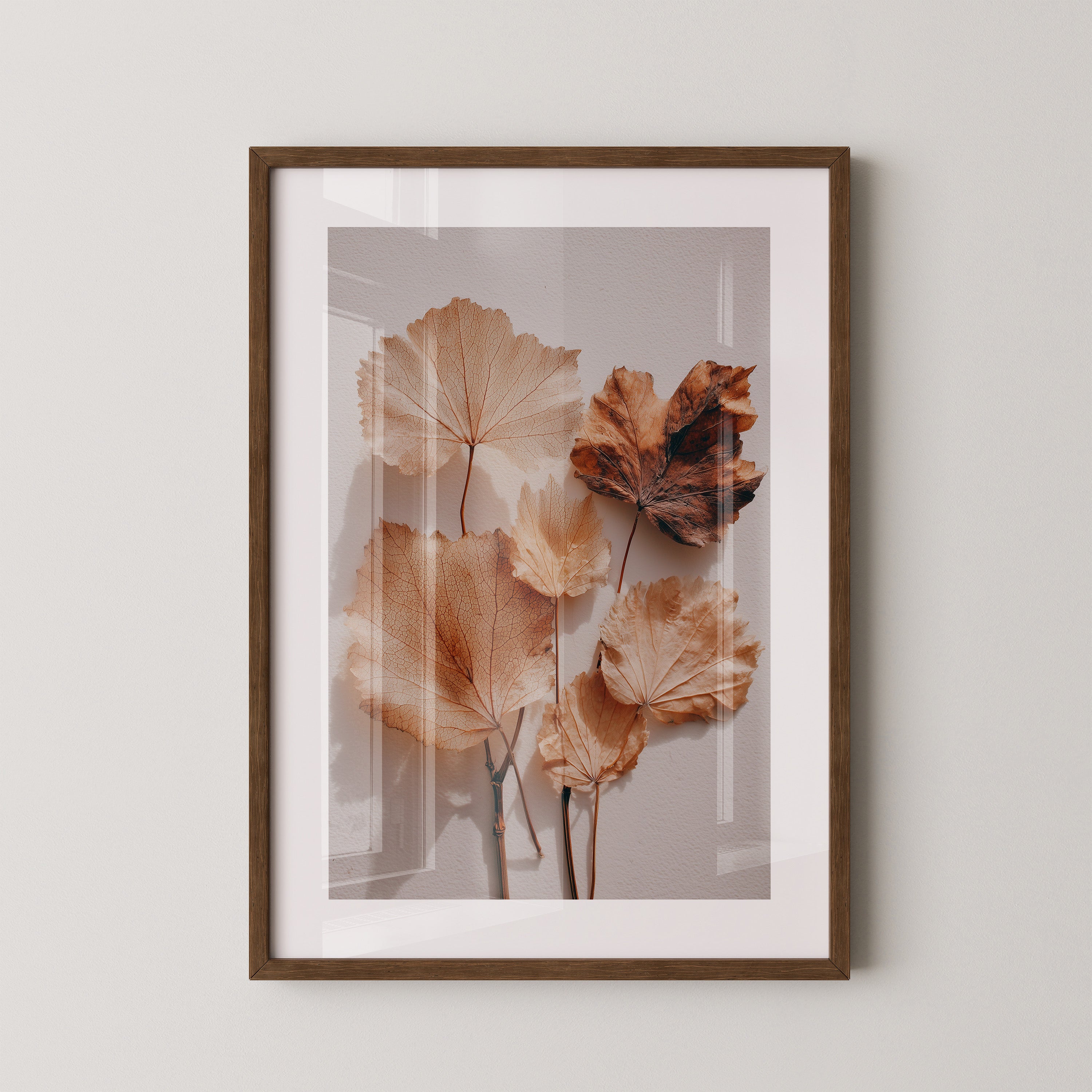 Herbstblätter filigran beige