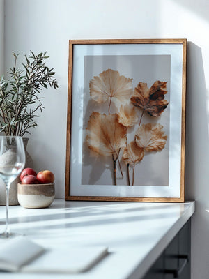 Herbstblätter filigran beige