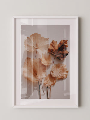 Herbstblätter filigran beige