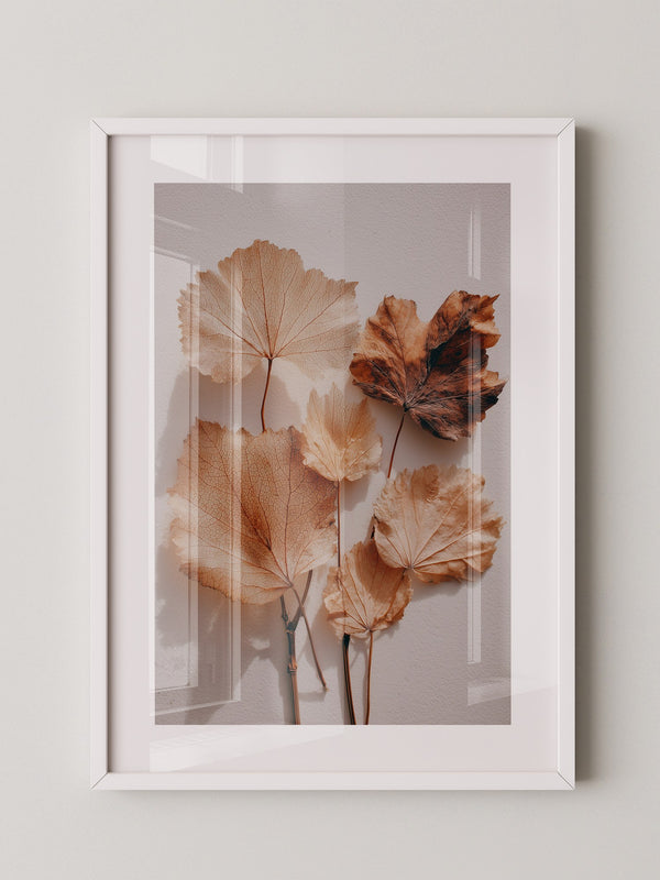 Herbstblätter filigran beige