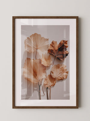 Herbstblätter filigran beige