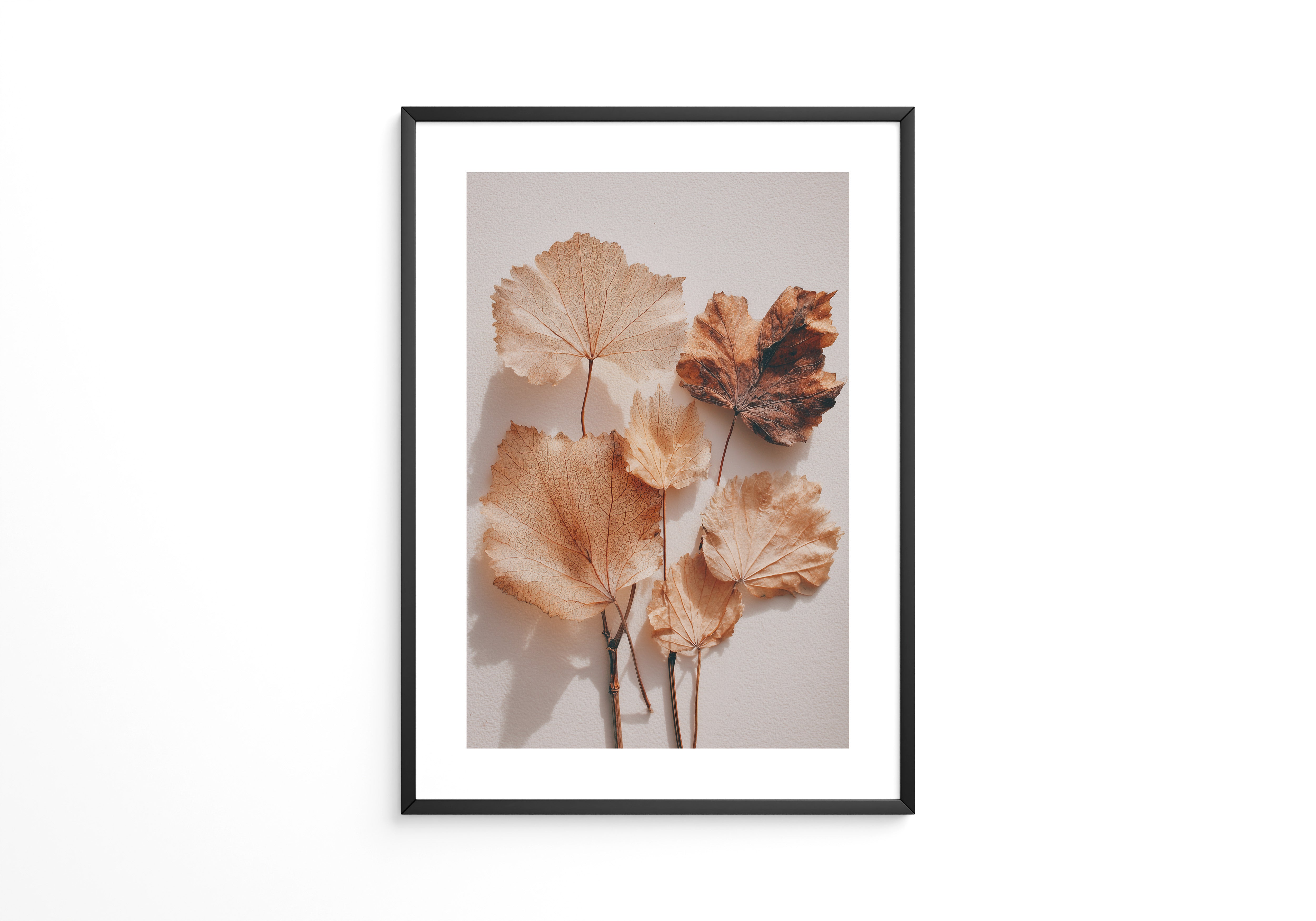 Herbstblätter filigran beige