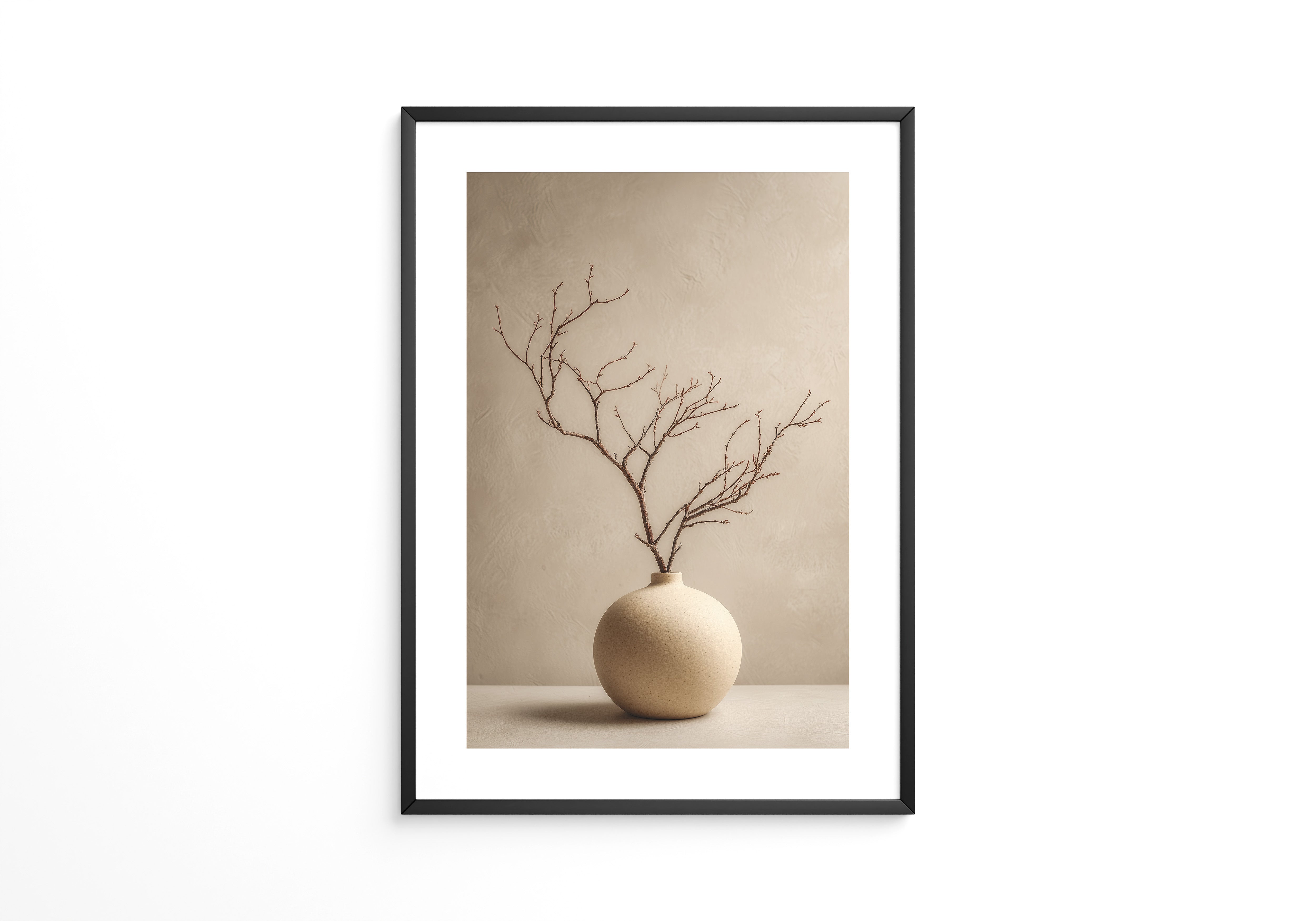 Äste in Kugelvase Minimalistisch