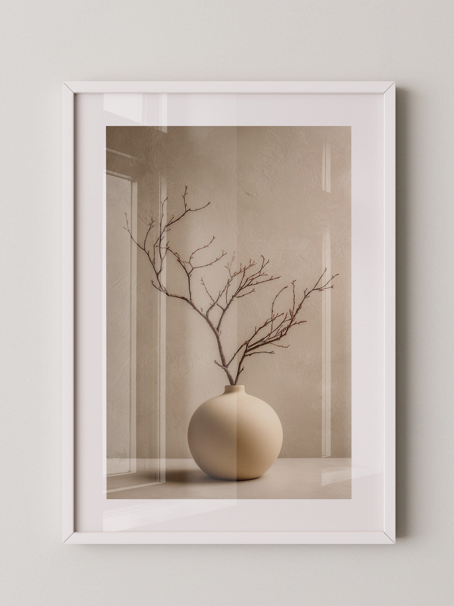 Äste in Kugelvase Minimalistisch