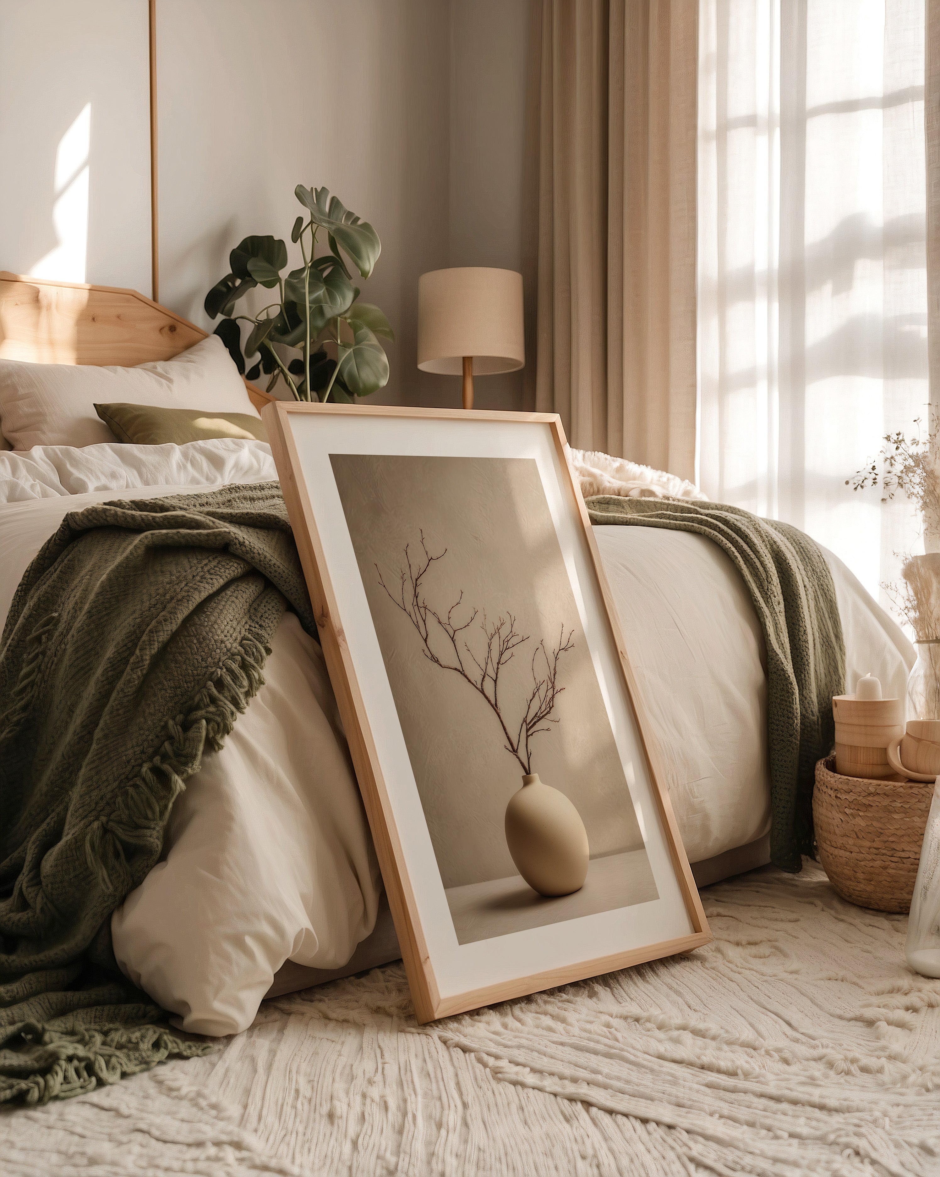 Äste in Kugelvase Minimalistisch