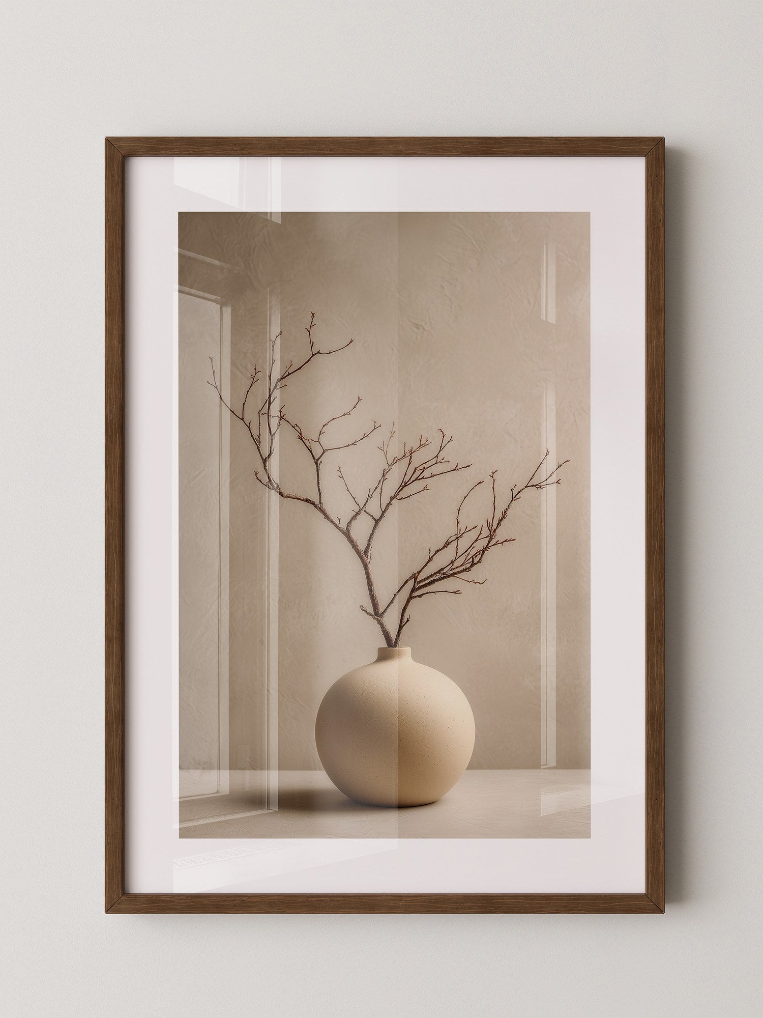 Äste in Kugelvase Minimalistisch