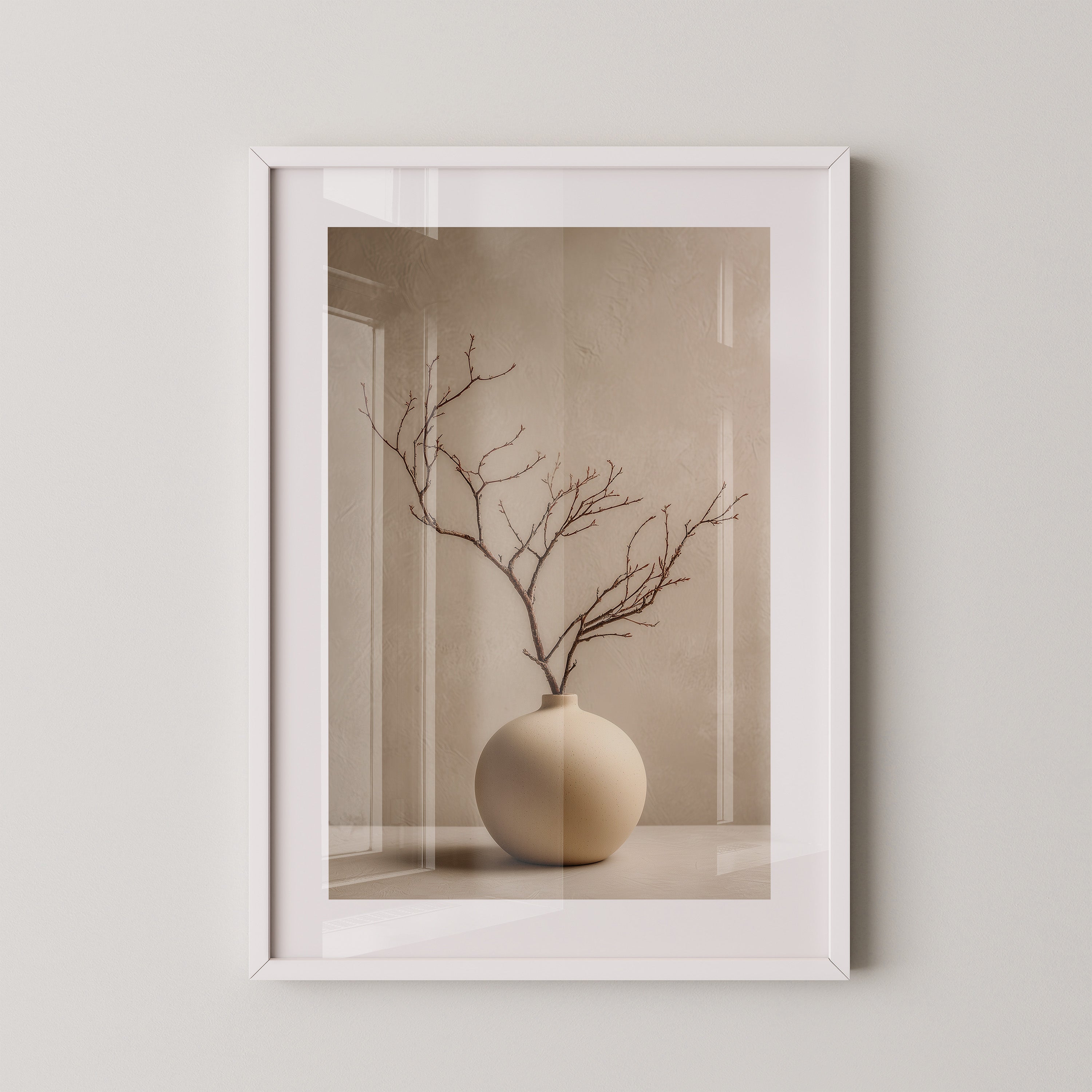 Äste in Kugelvase Minimalistisch