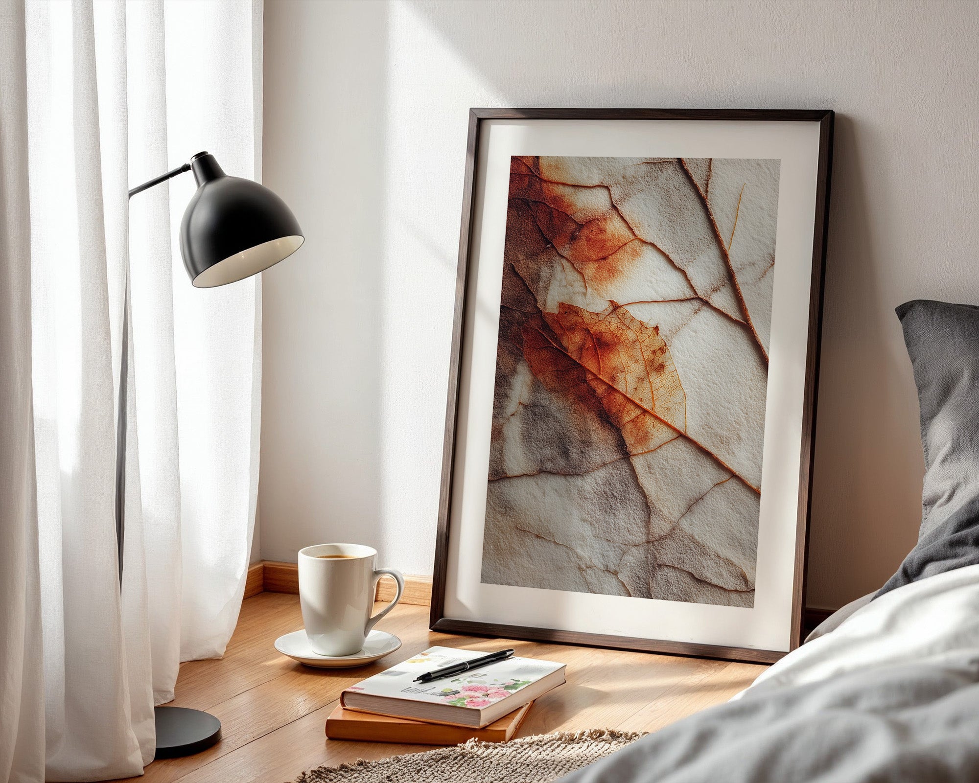 Herbstblatt Struktur Vintage