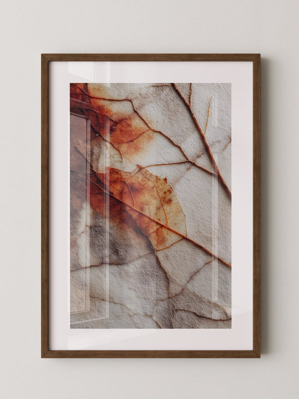 Herbstblatt Struktur Vintage
