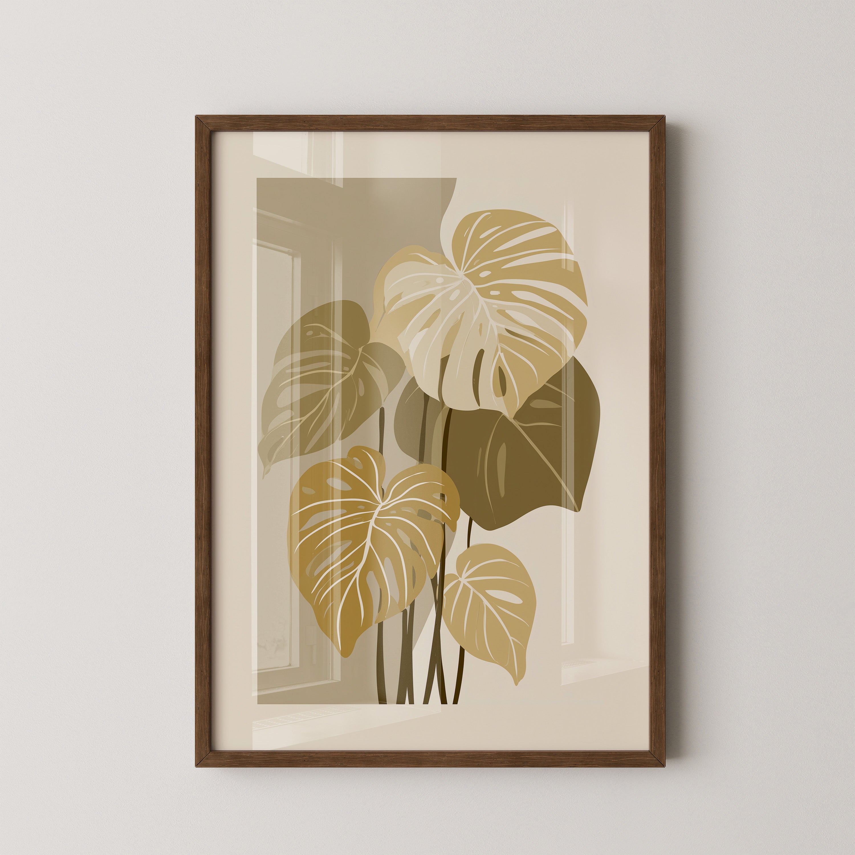 Blätter Goldtöne Grafik