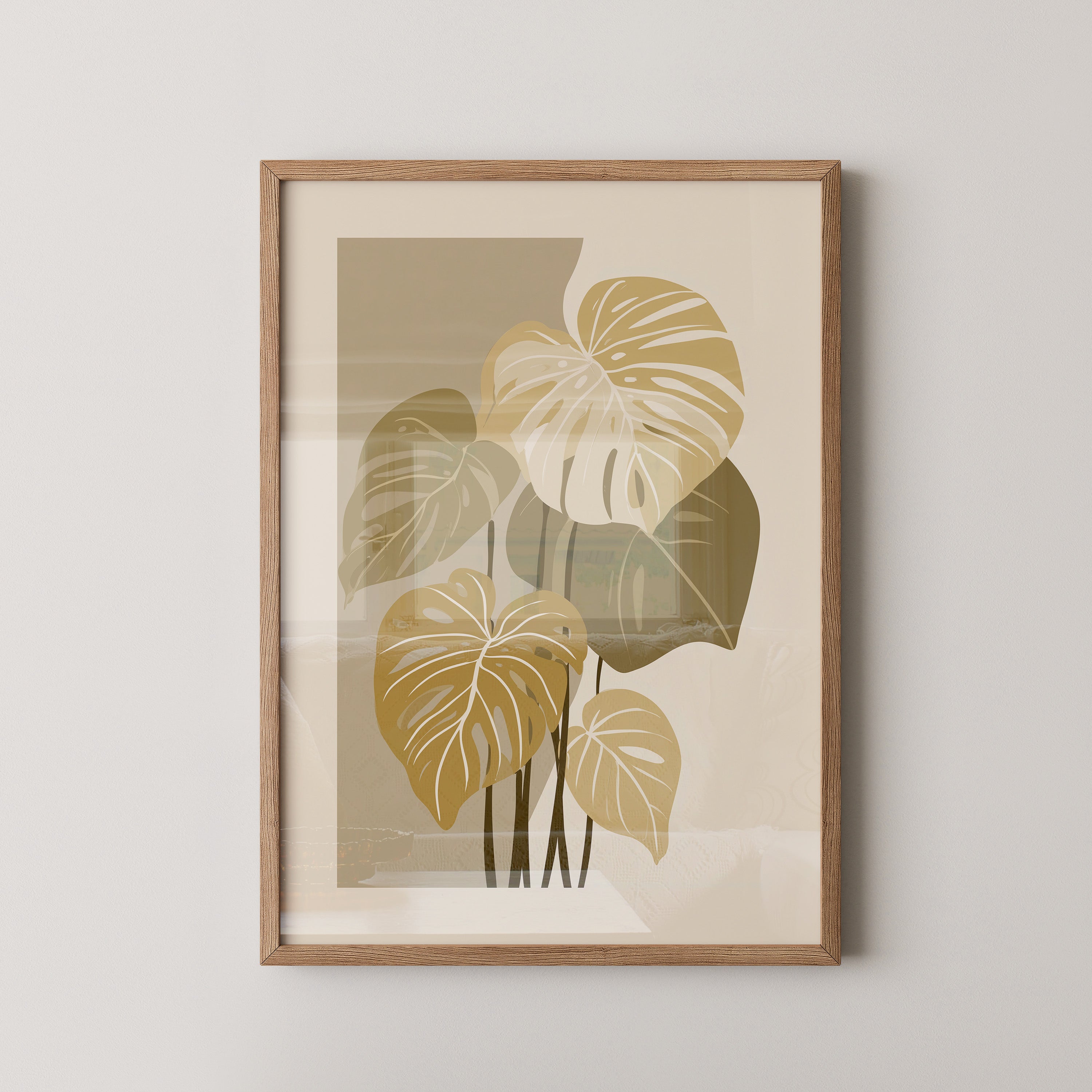 Blätter Goldtöne Grafik