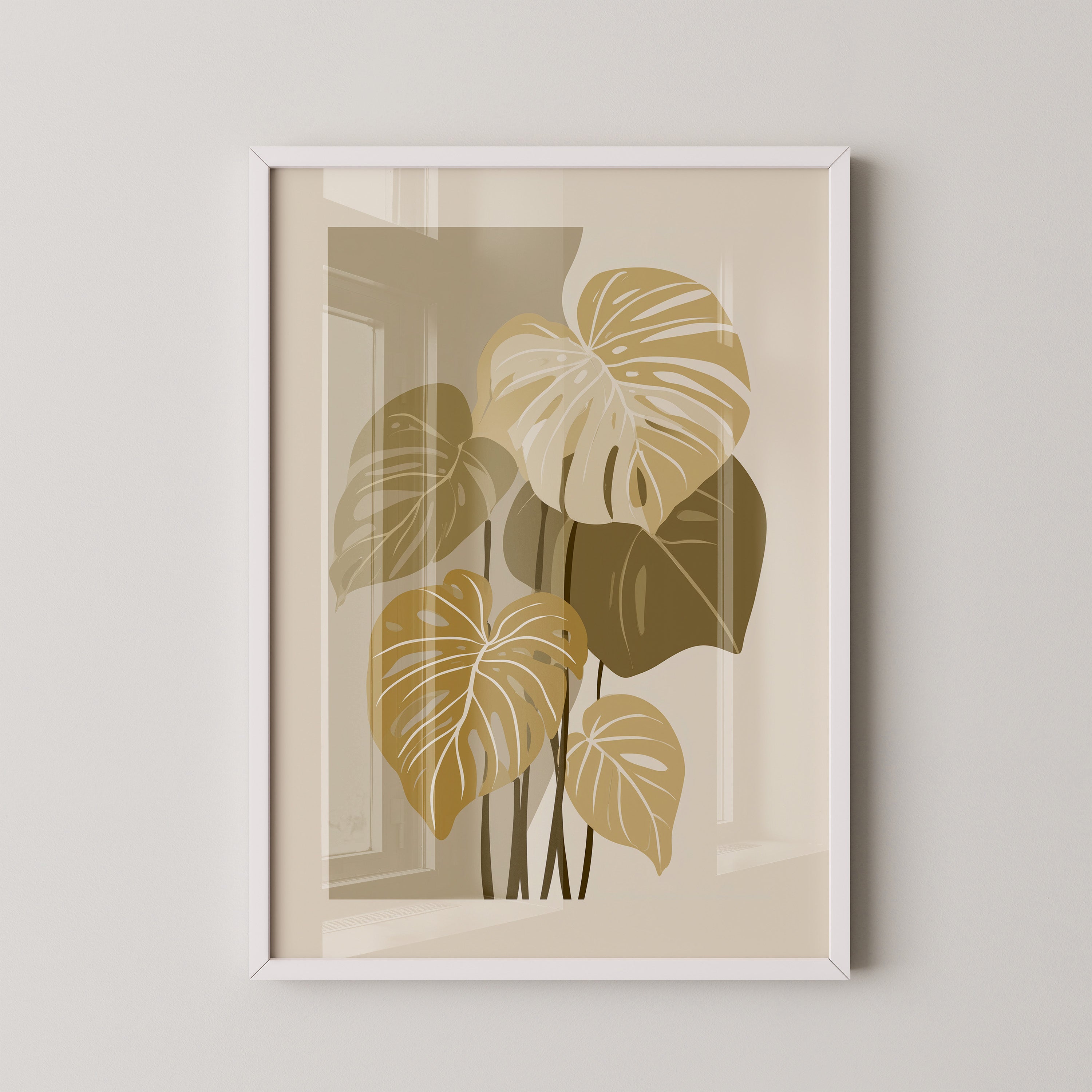 Blätter Goldtöne Grafik