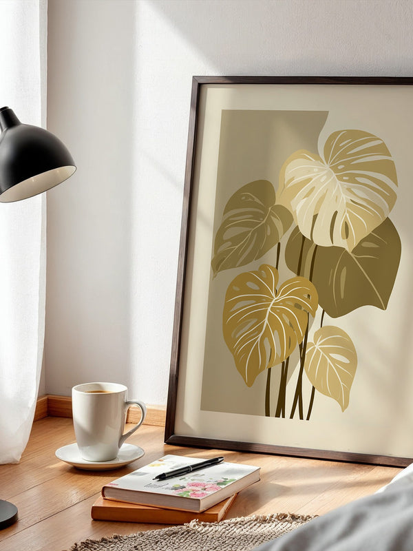 Blätter Goldtöne Grafik