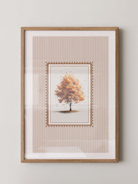 Baum Herbst Blätter Aquarell Stil