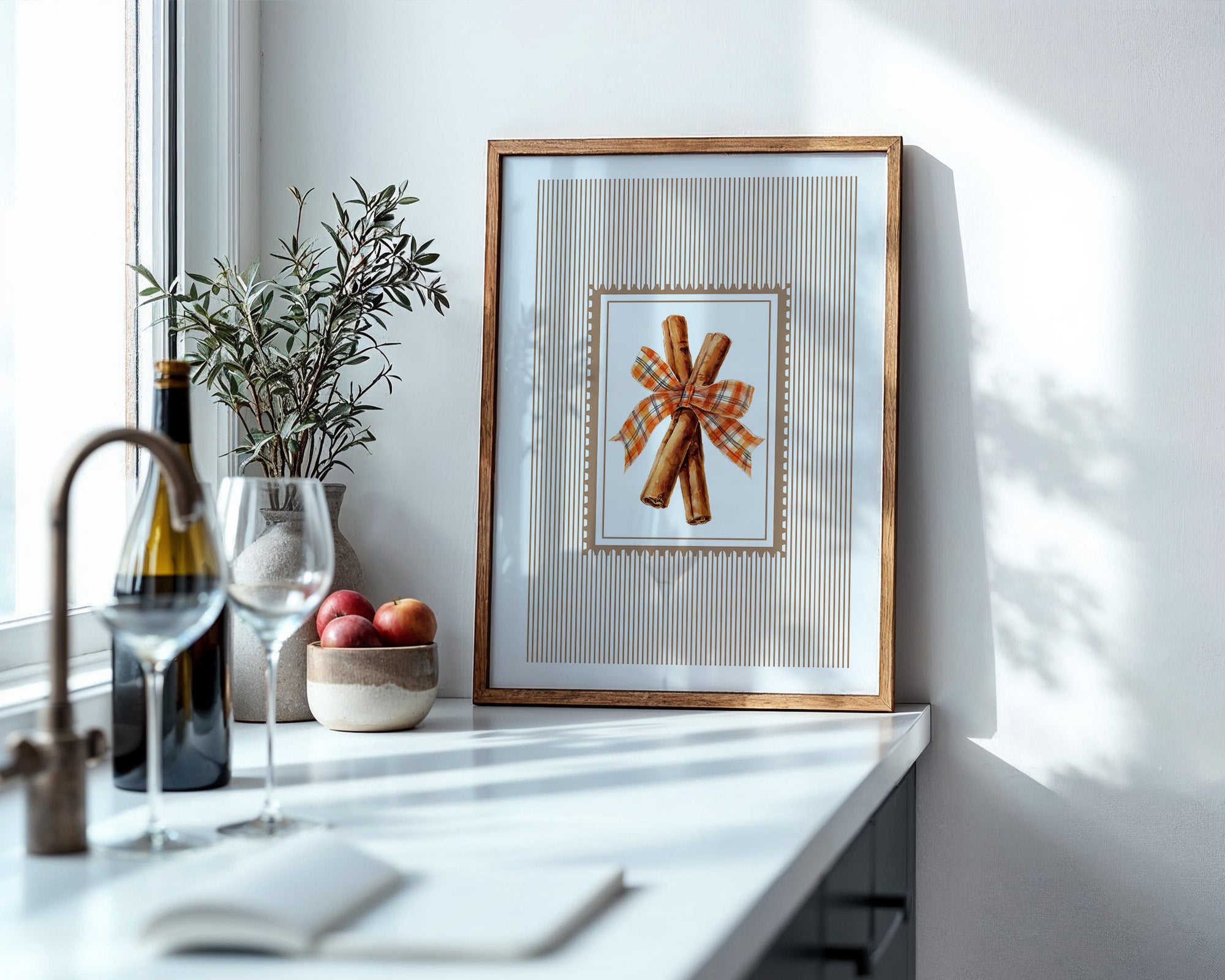 Zimtstangen Karoband Streifen