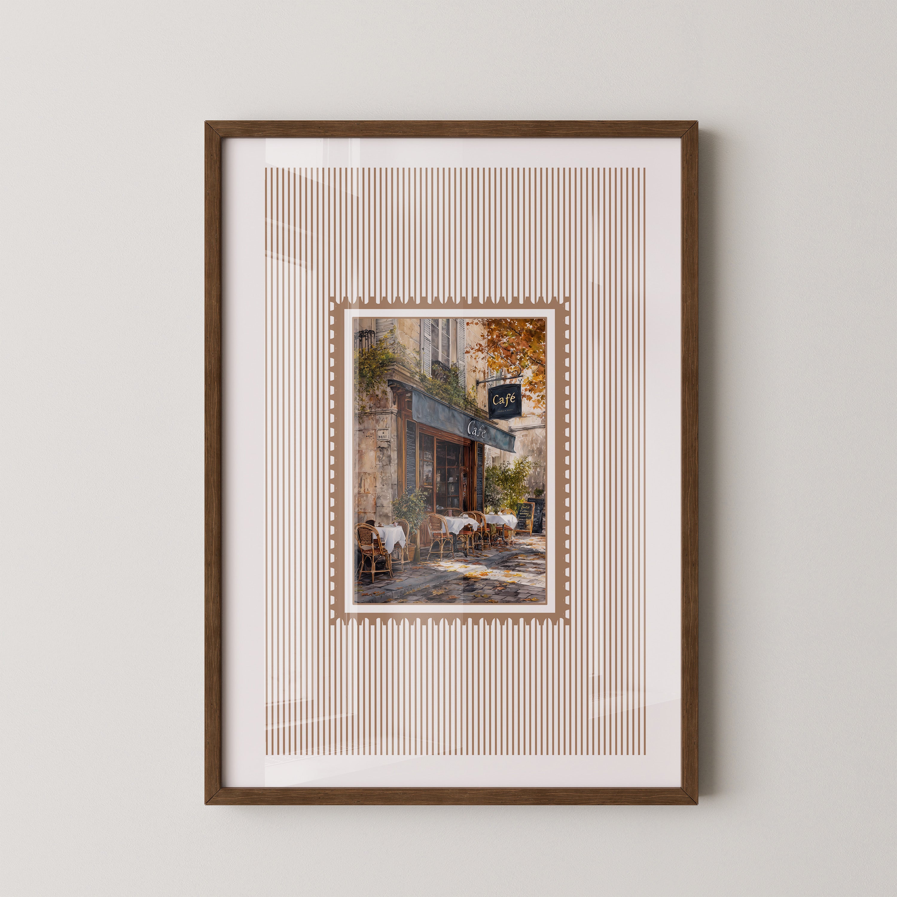 Pariser Café Herbstfarben