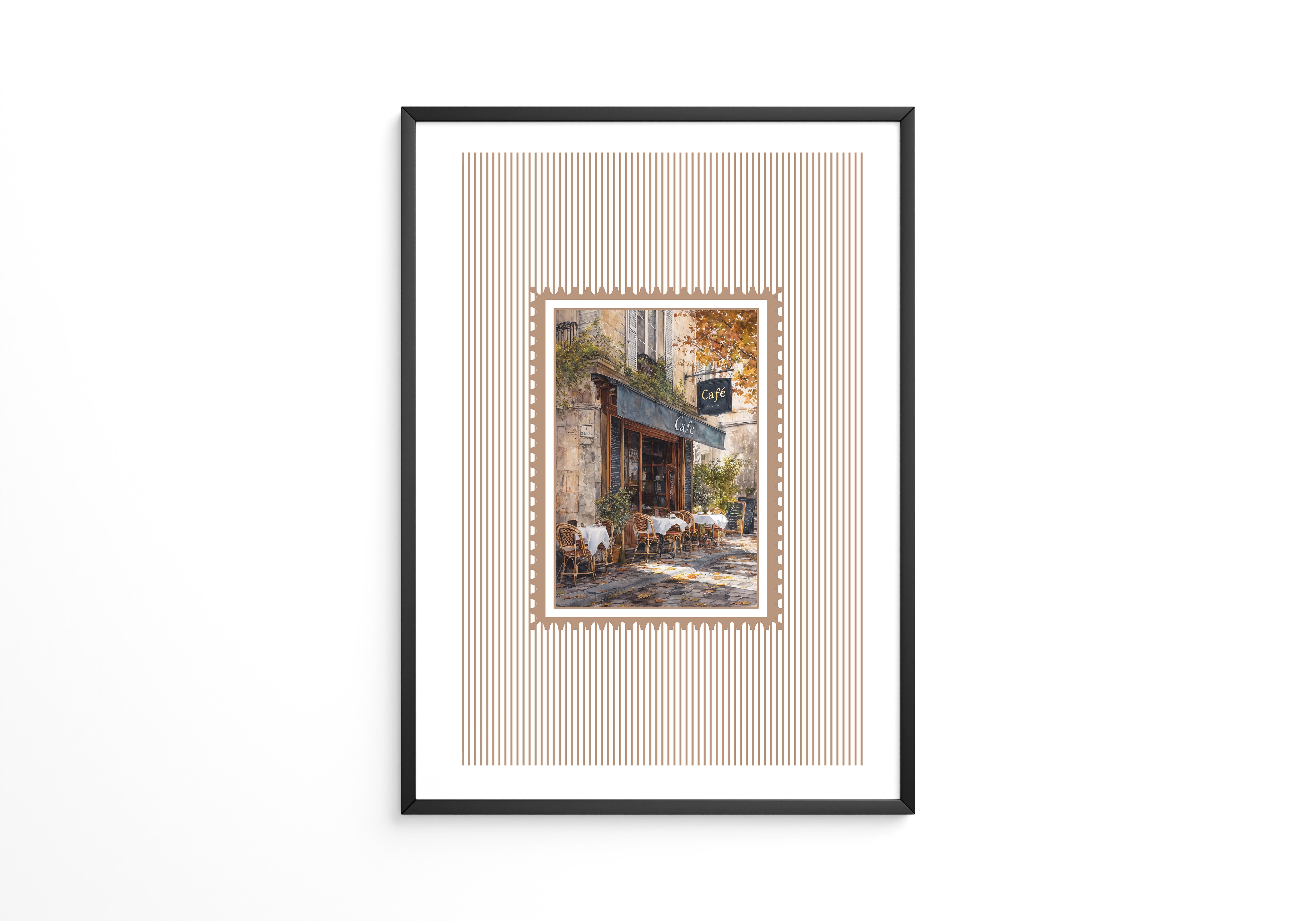 Pariser Café Herbstfarben