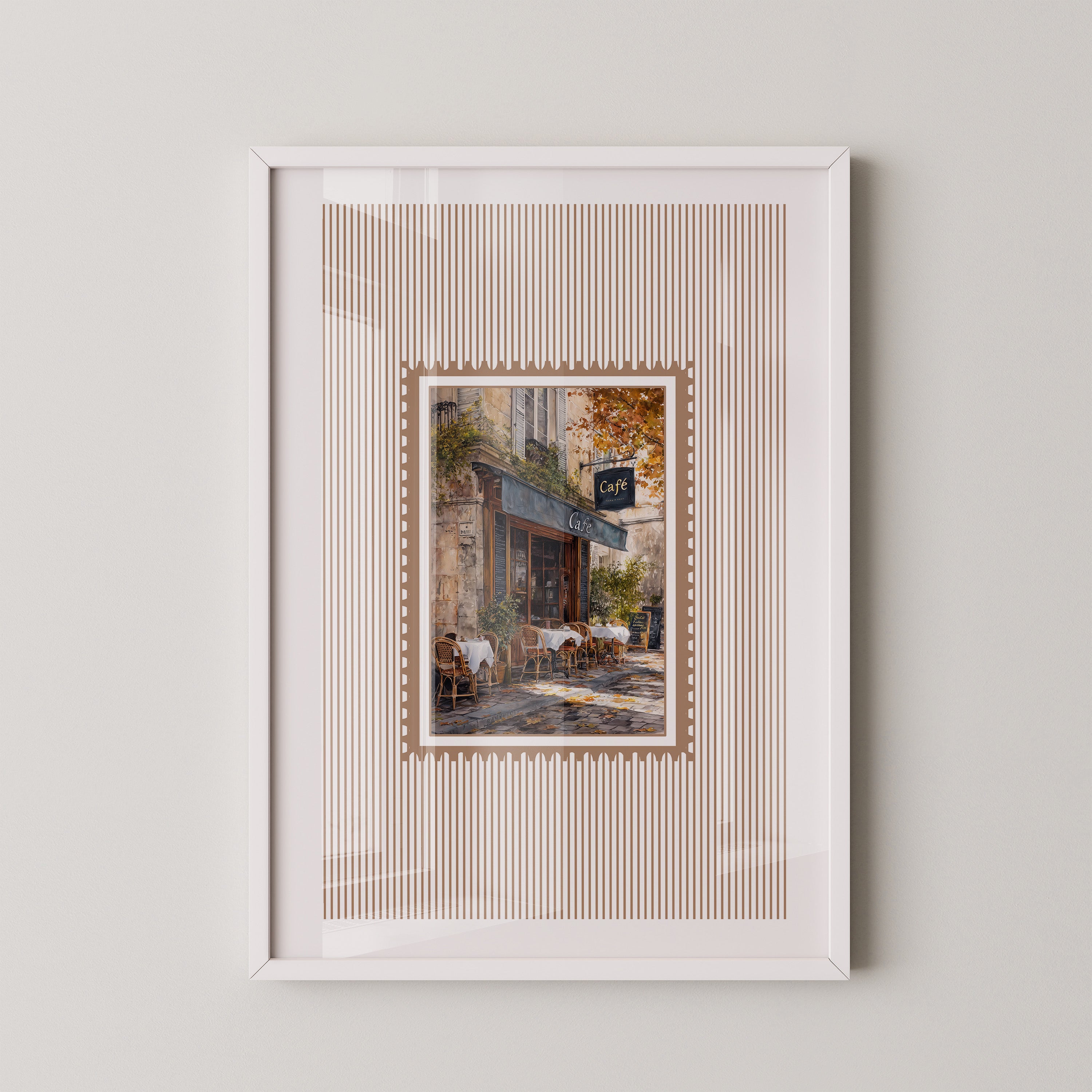 Pariser Café Herbstfarben